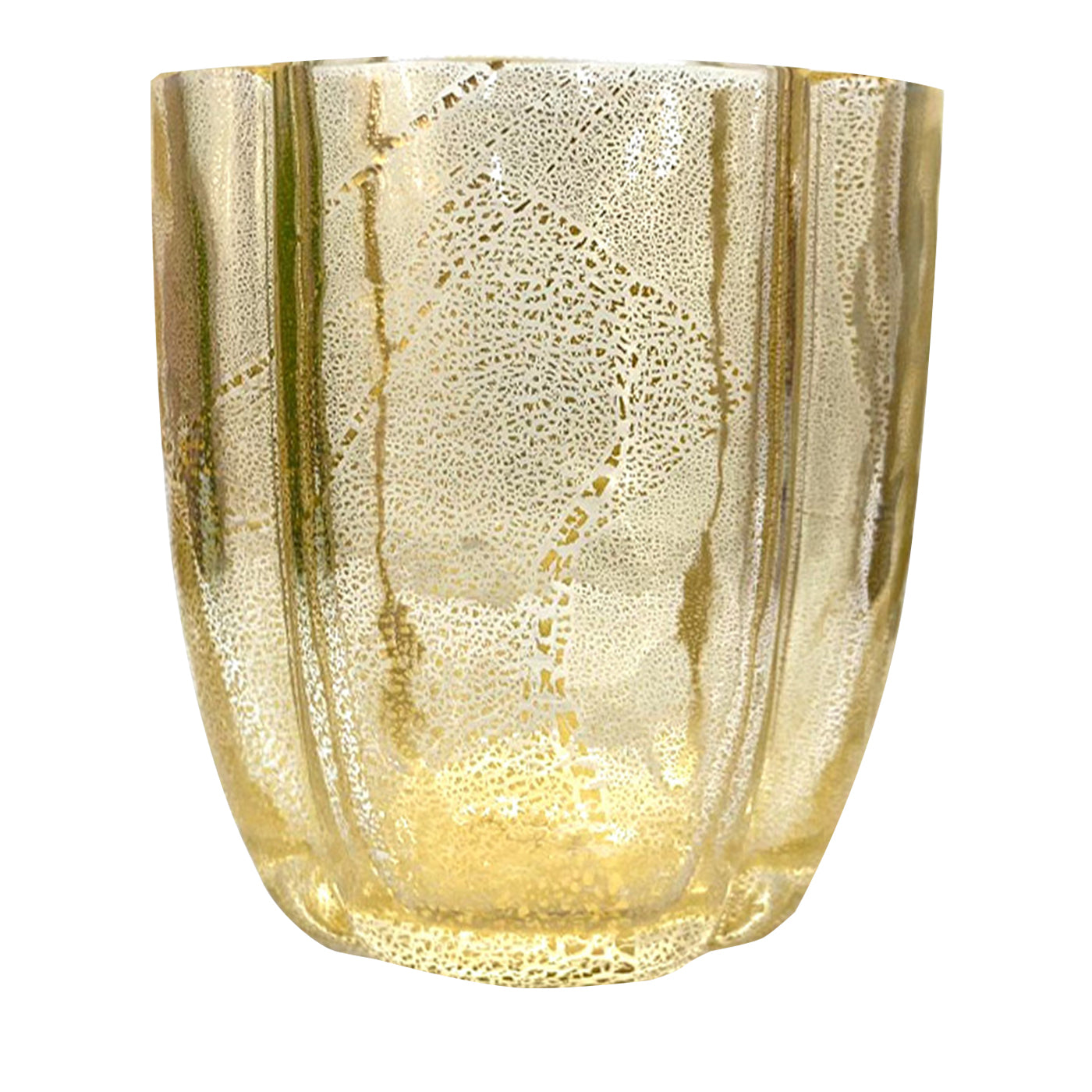 Pétalo de cristal de Murano dorado - Vista principal
