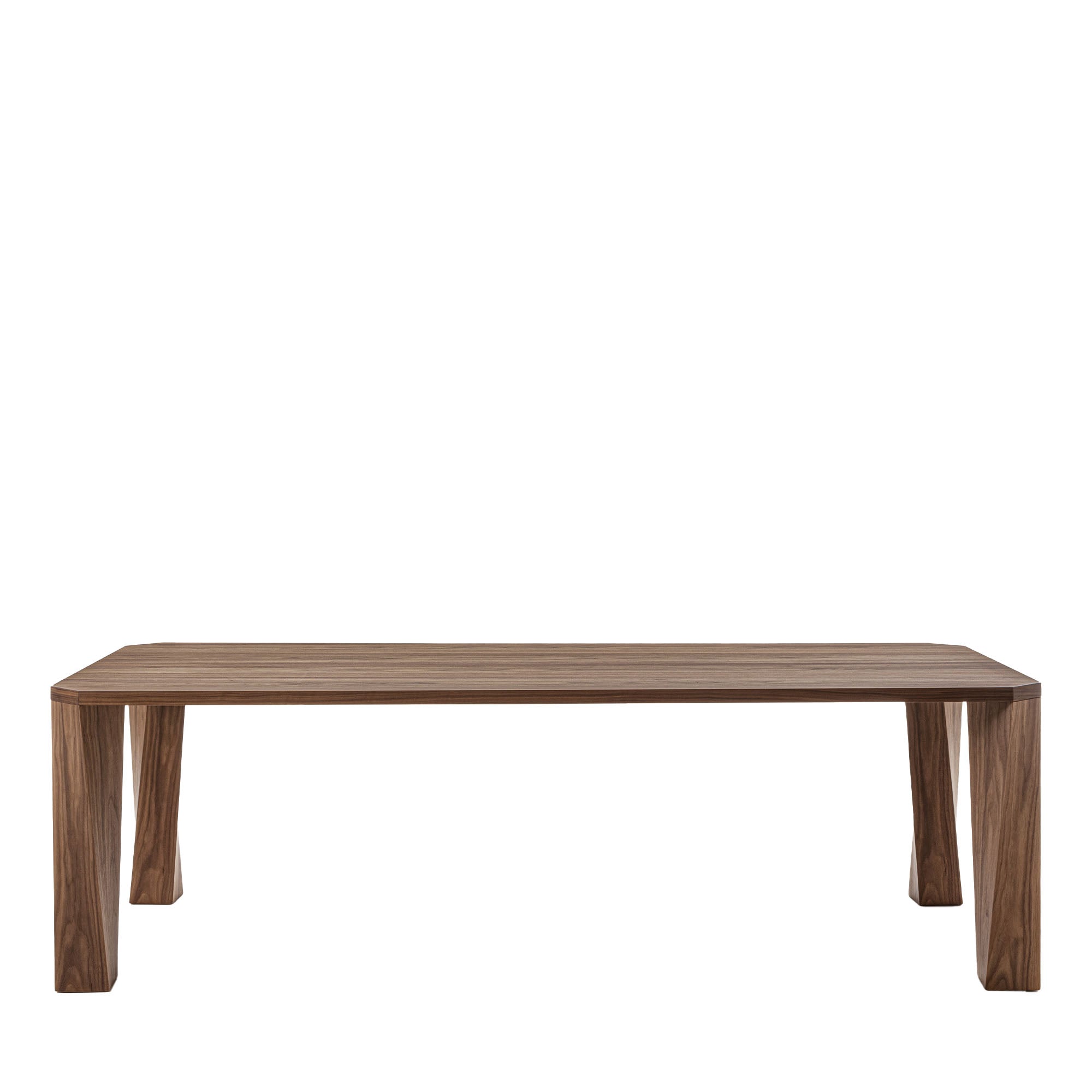 Super Twist Rectangular Canaletto Walnut Wood Table - Main view