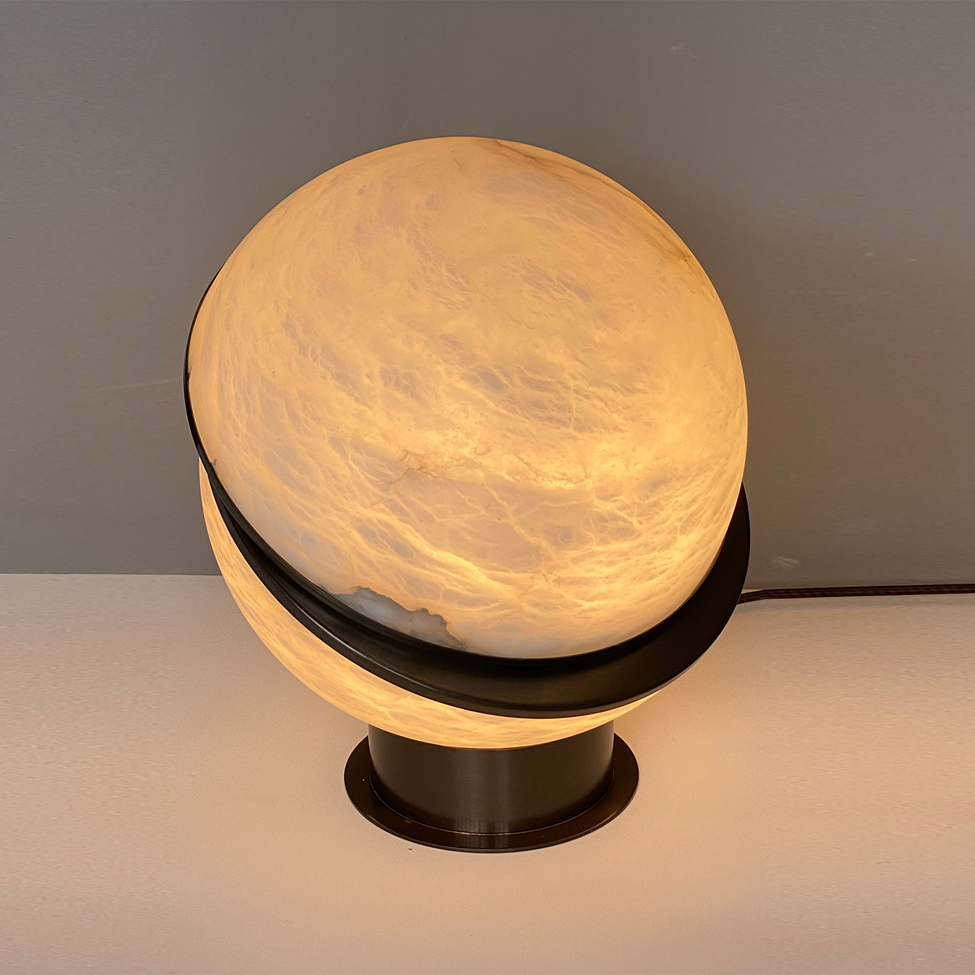 "Offset Globe" Table Lamp in Bronze - Alternative view 1