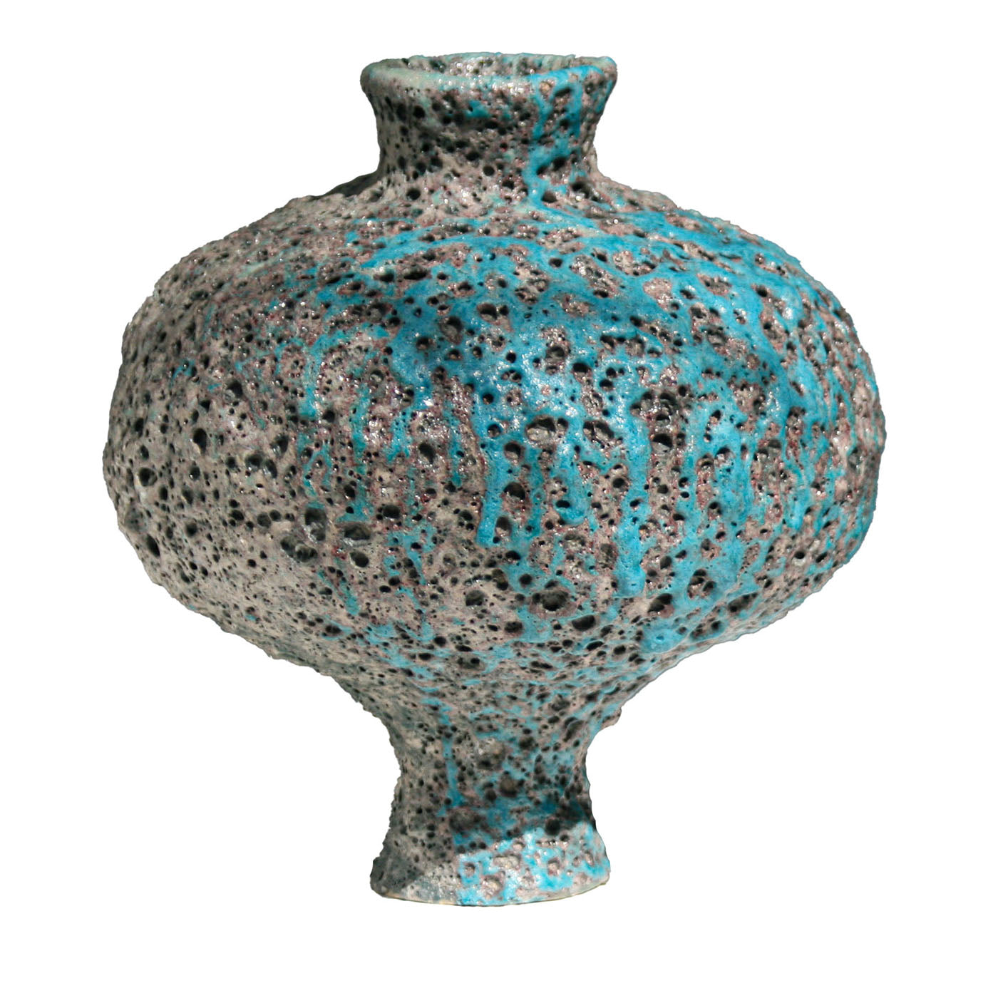 Hydria blue and grey ceramic vase - Main view