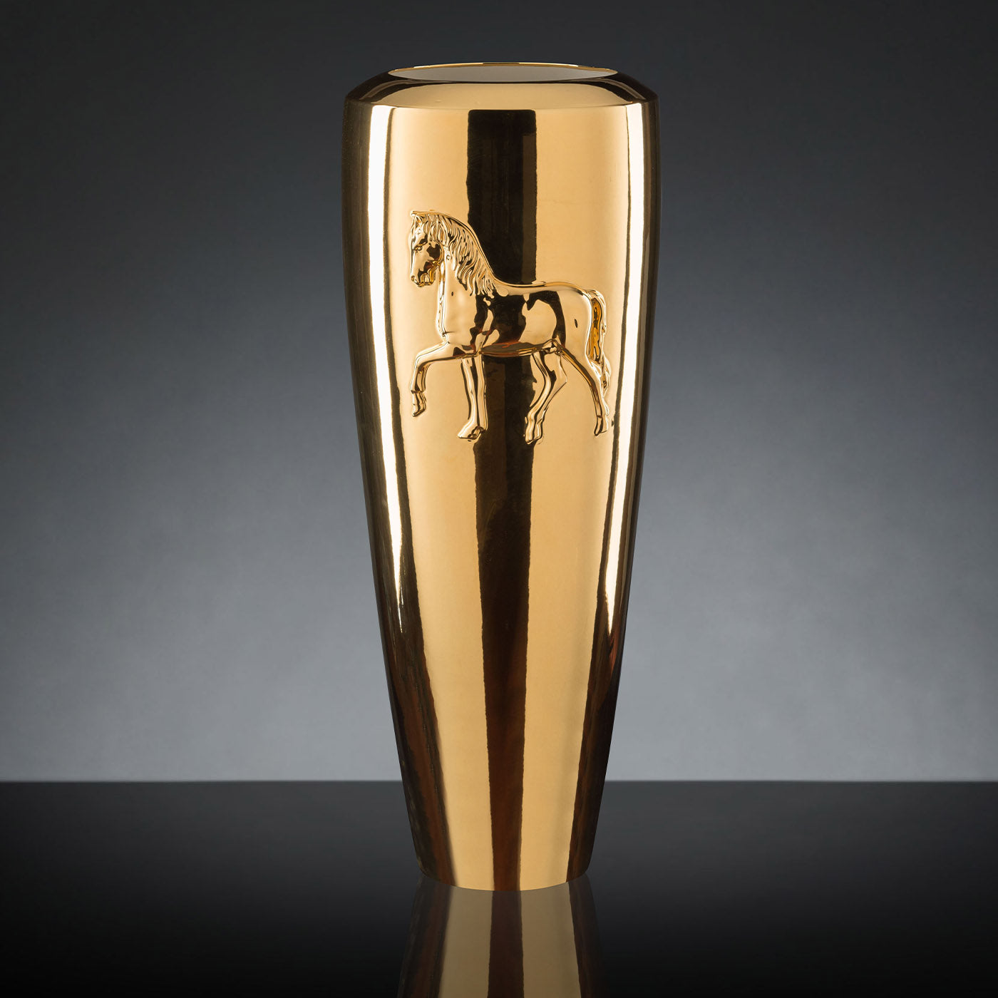 Vase en or à cheval Obice - Vue alternative 1