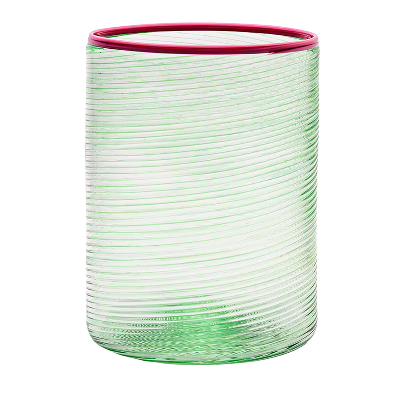 JUEGO de 6 copas de Murano verde burbujeante - Vista principal