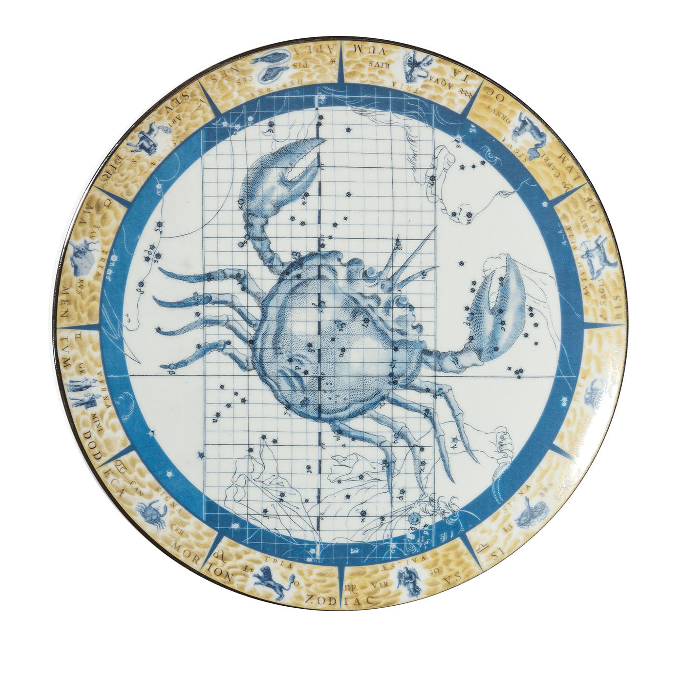 Zodiacus Krebs dekorativer Porzellanteller - Hauptansicht