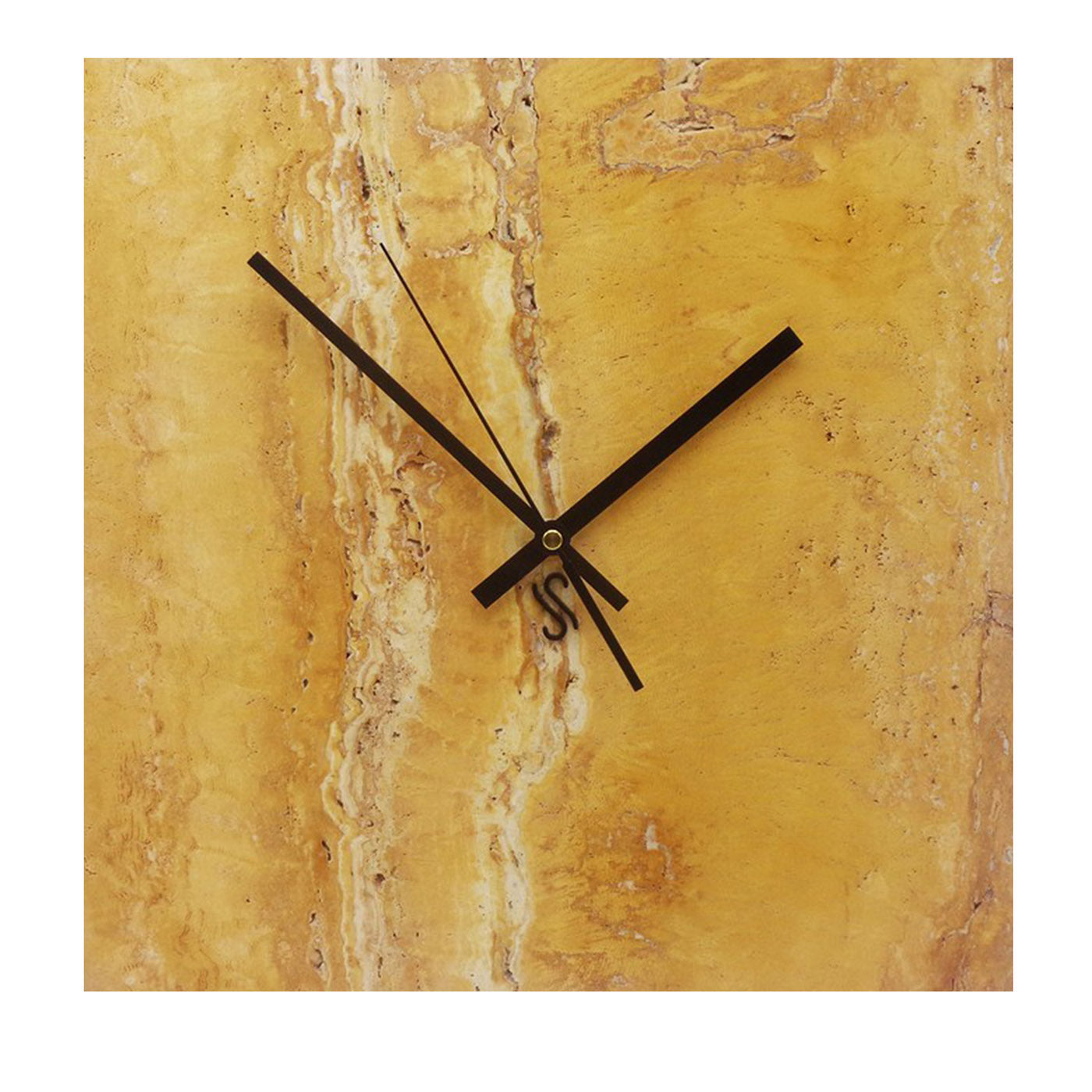 Reloj de Pared Travertino Amarillo Cuadrado Extrapequeño - Vista principal