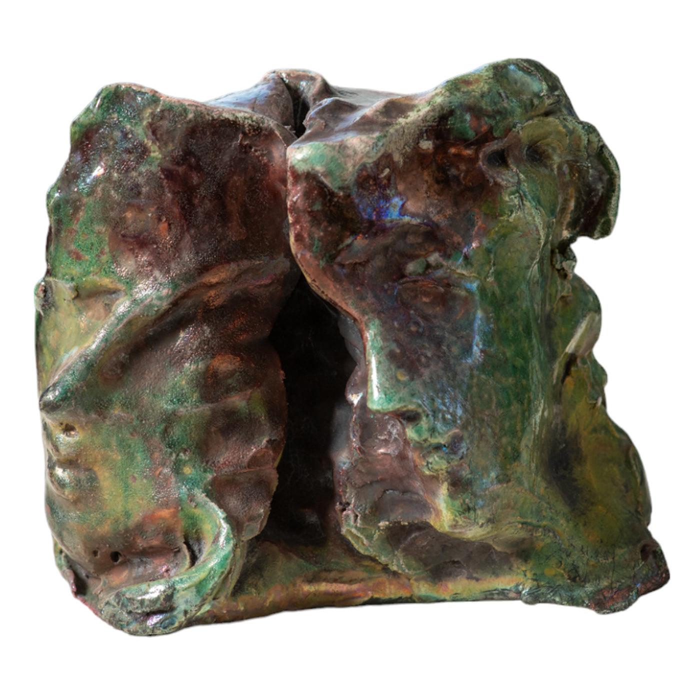 Metamorfosi D'Amore Sculpture verte et cuivrée - Vue principale