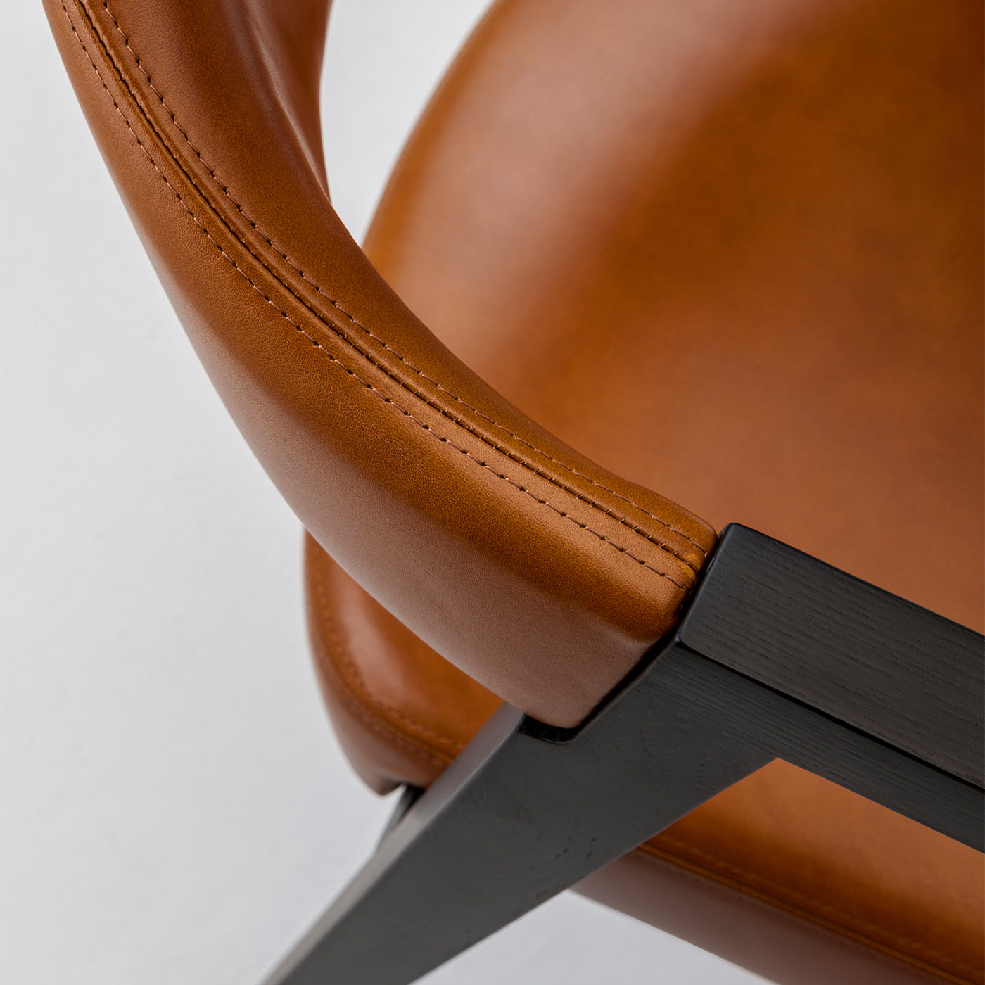 Kris Black Dyed Ash Chair with Leather Seat - Alternative view 1
