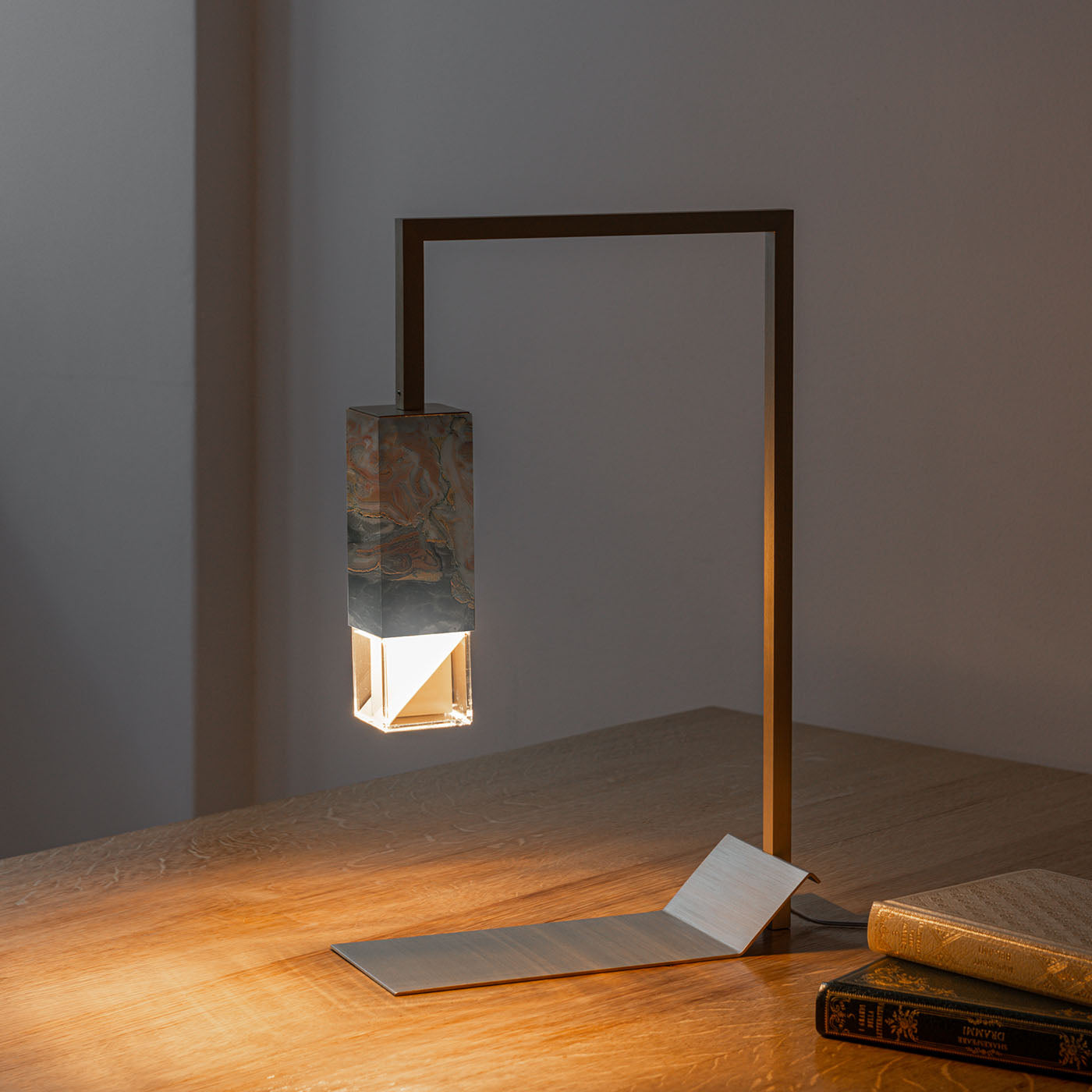 Lampe/Deux Lampe de table Arabescato Orobico en marbre RE 02 - Vue alternative 3