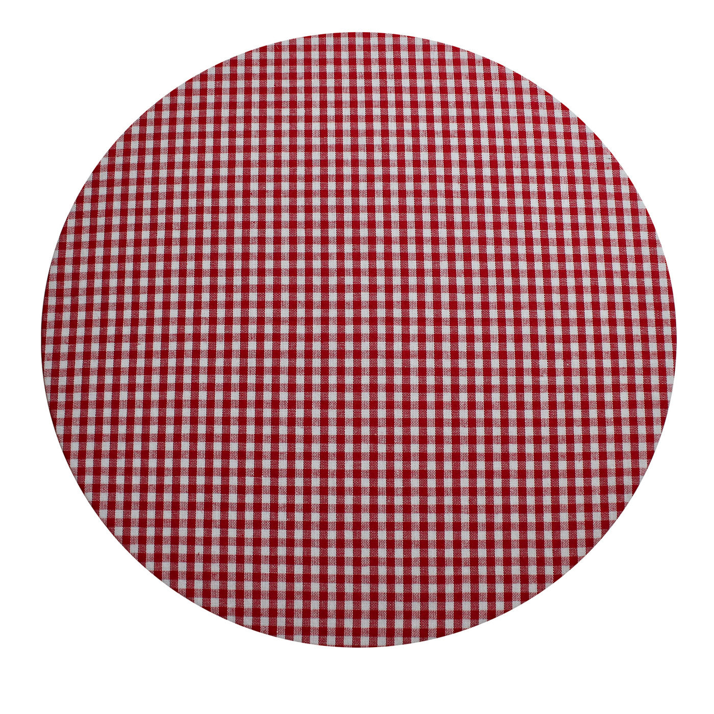 Cuffiette Check Round Red & White Placemat #2 - Main view