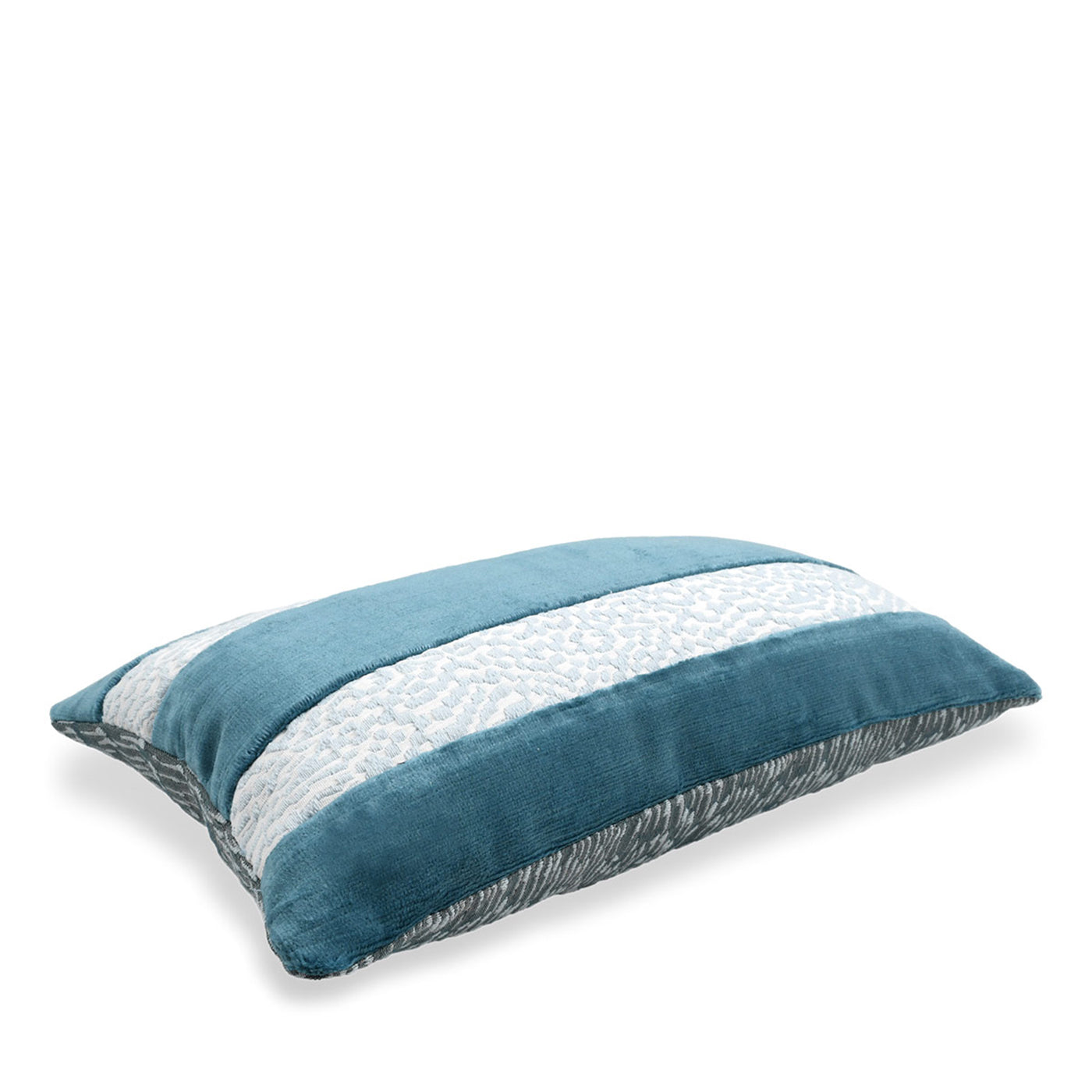 Coussin Elle rectangulaire en velours de lin et jacquard - Vue alternative 2