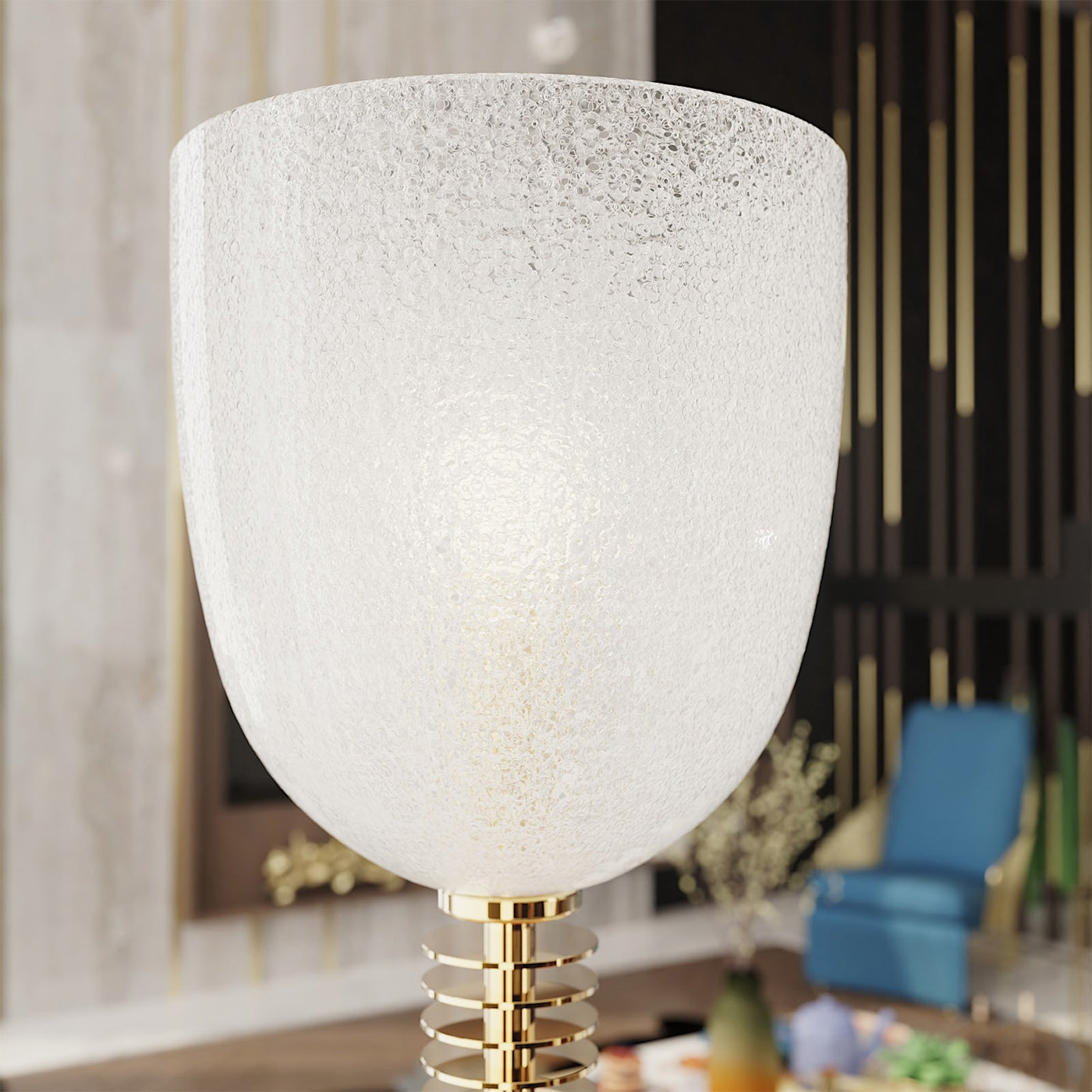 Falier 1-light Gold Murano Glass Floor Lamp - Alternative view 1