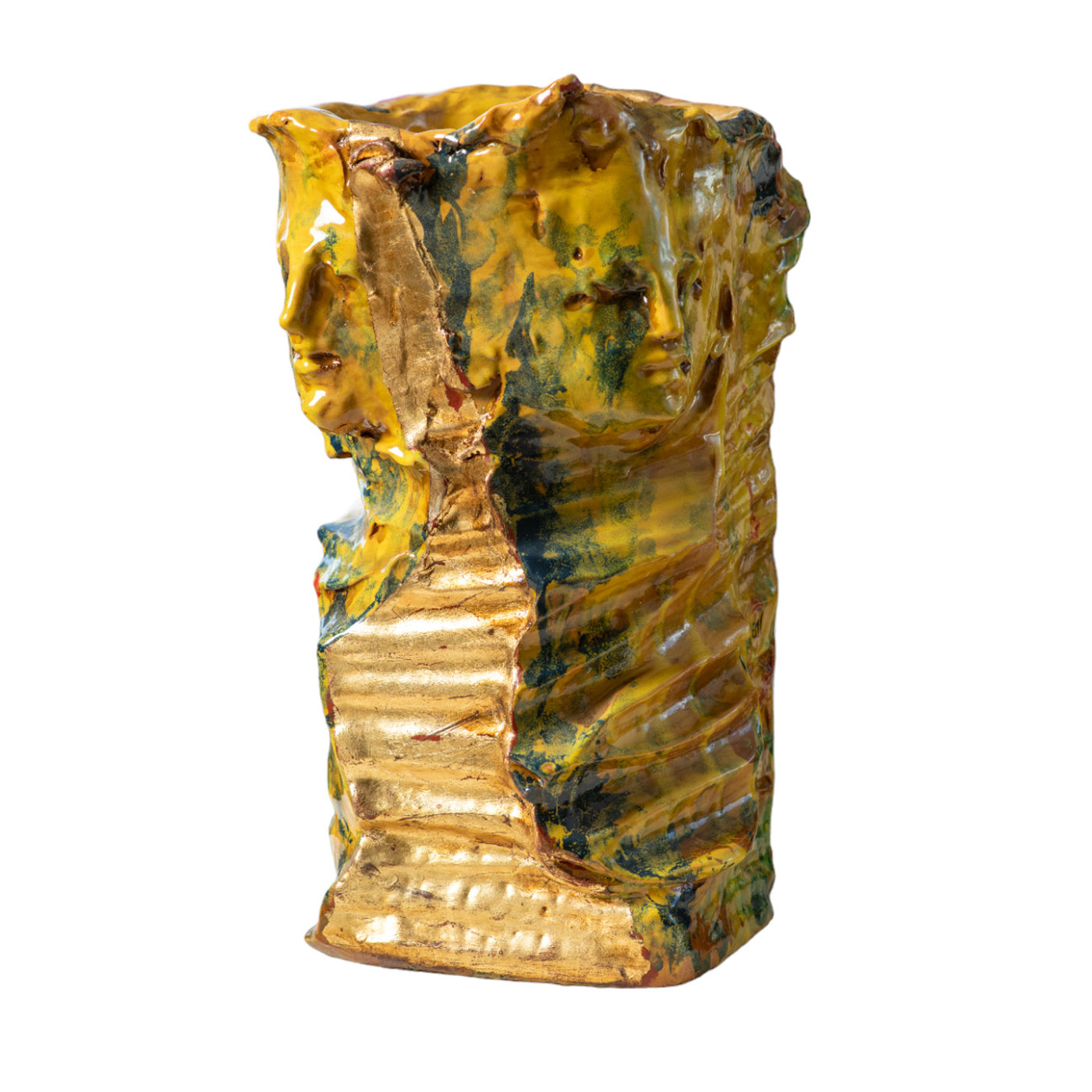 Visione Polychrome Ceramic Sculpture Vase  - Alternative view 1