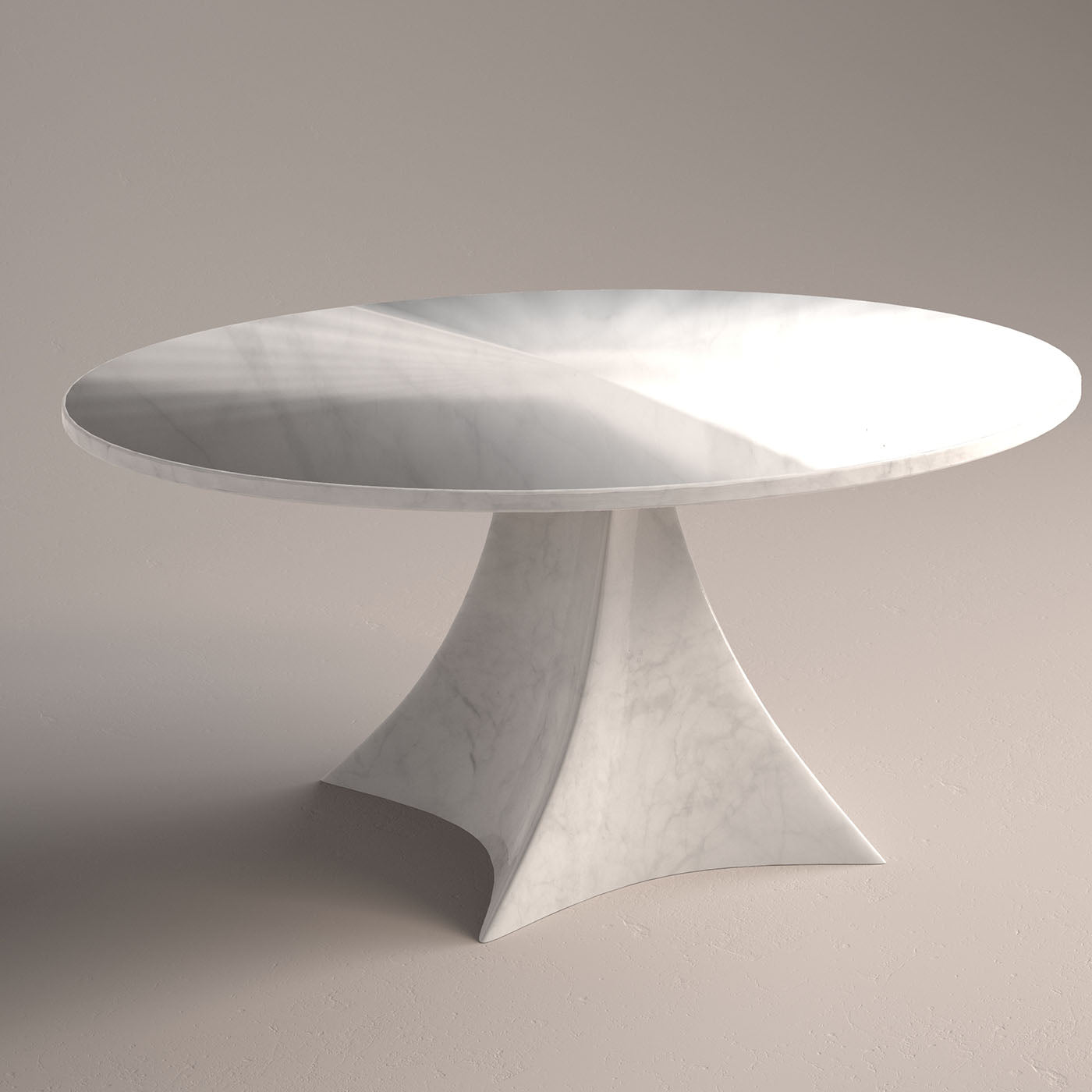Bianca Round White Carrara Table - Alternative view 2