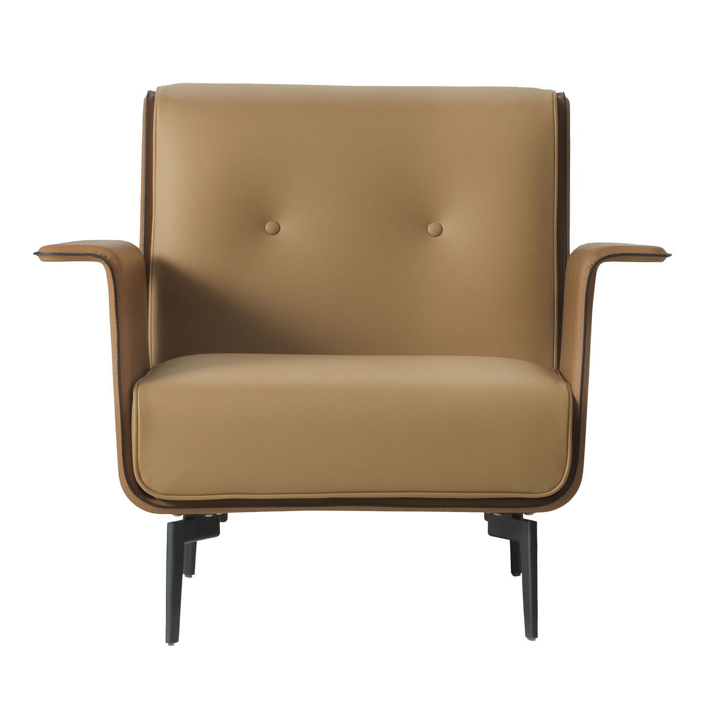Vinci Soft-Brown Leather Armchair - Main view