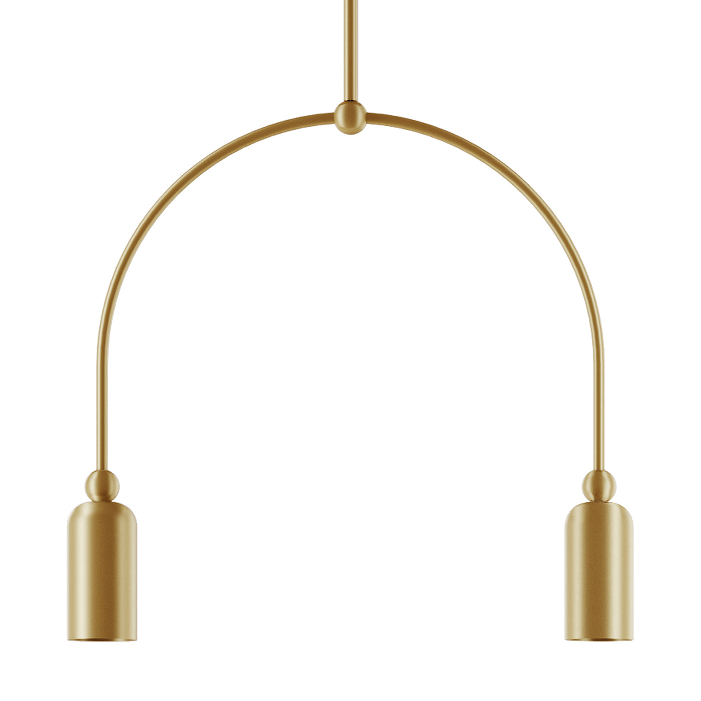 Madame 2-Lights Natural Brass Pendant Lamp - Main view