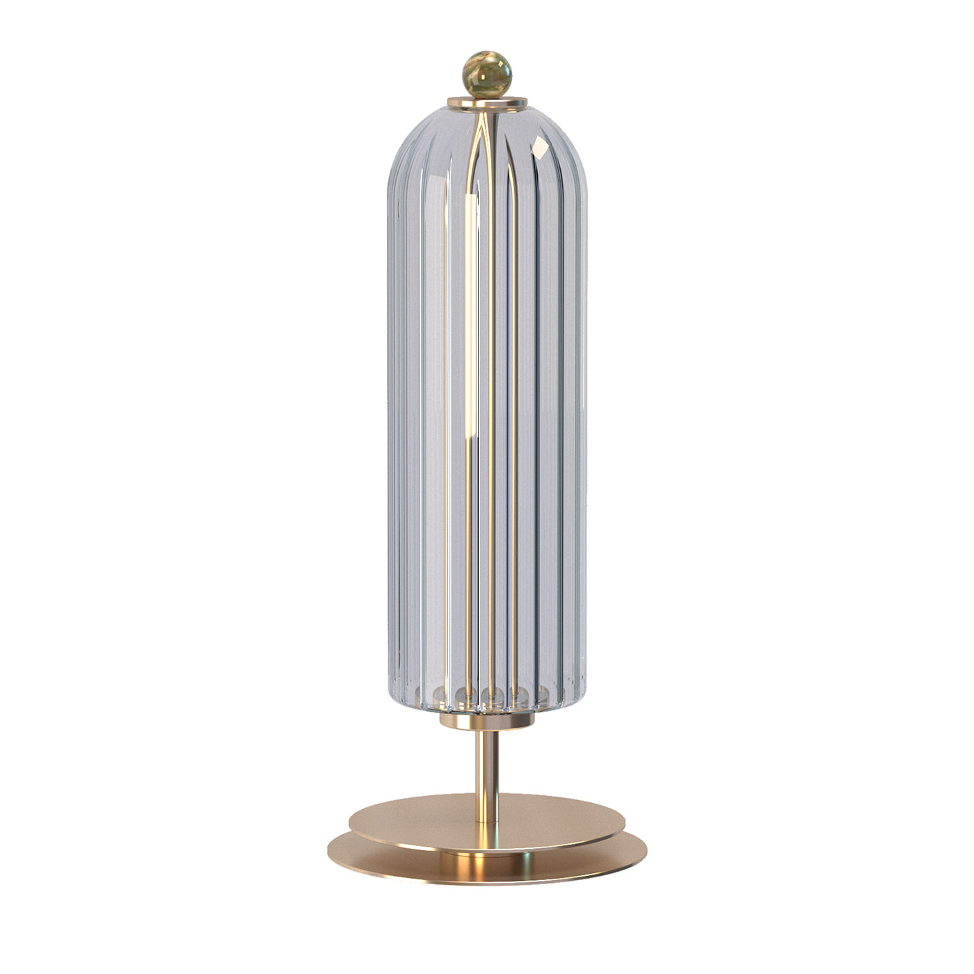 Dom Gold Brass And Glass Table Lamp - Main view