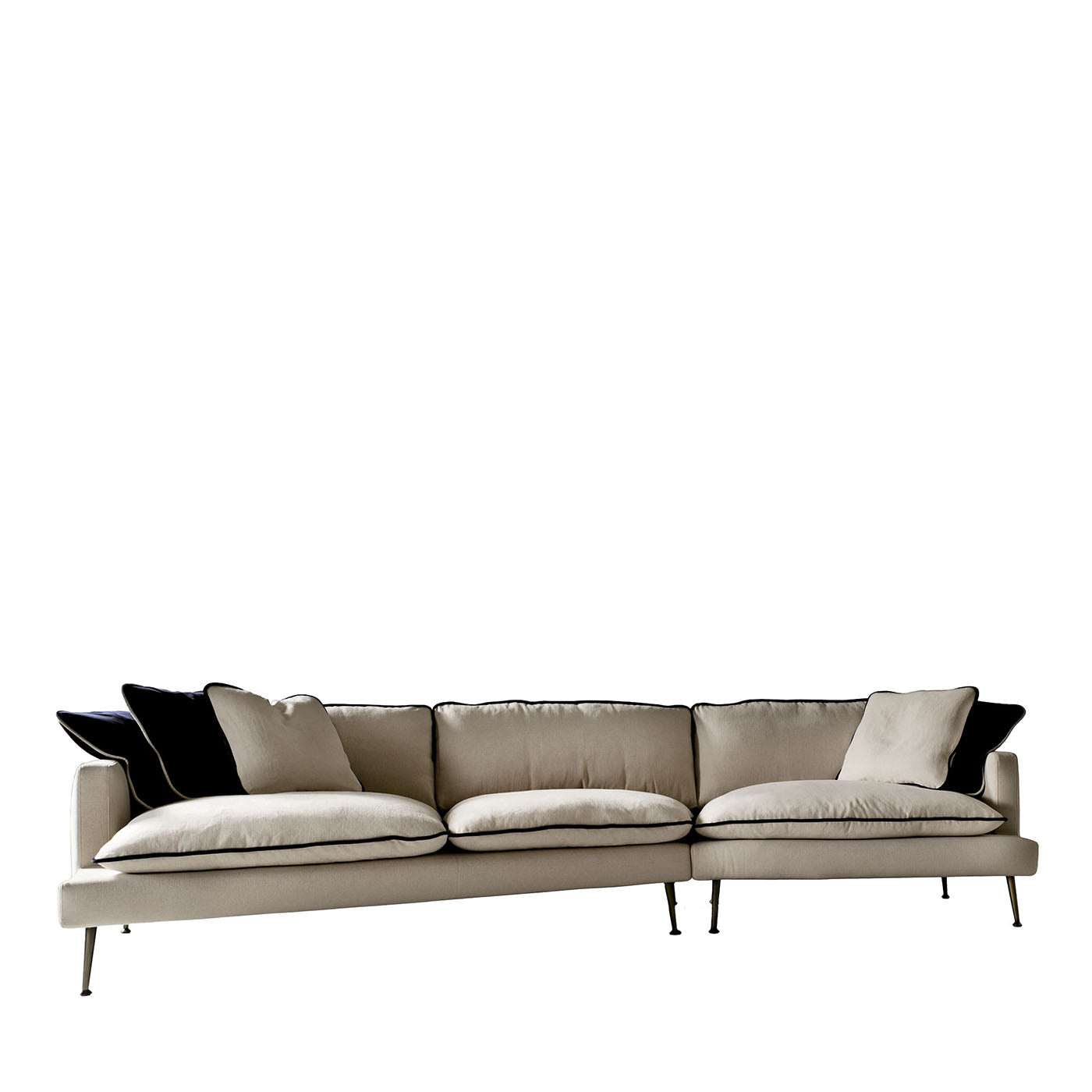 Island Modular Black-And-White Sofa Black Tie | Artemest