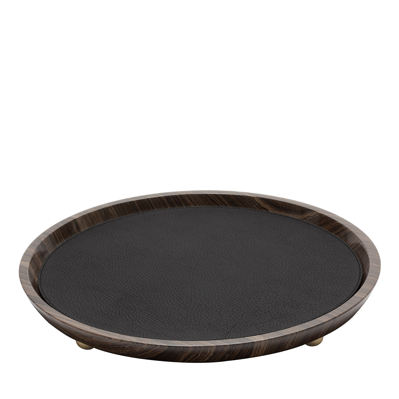 Monza Leather &amp; Marble Round Large Valet Trays #1 - Vue principale