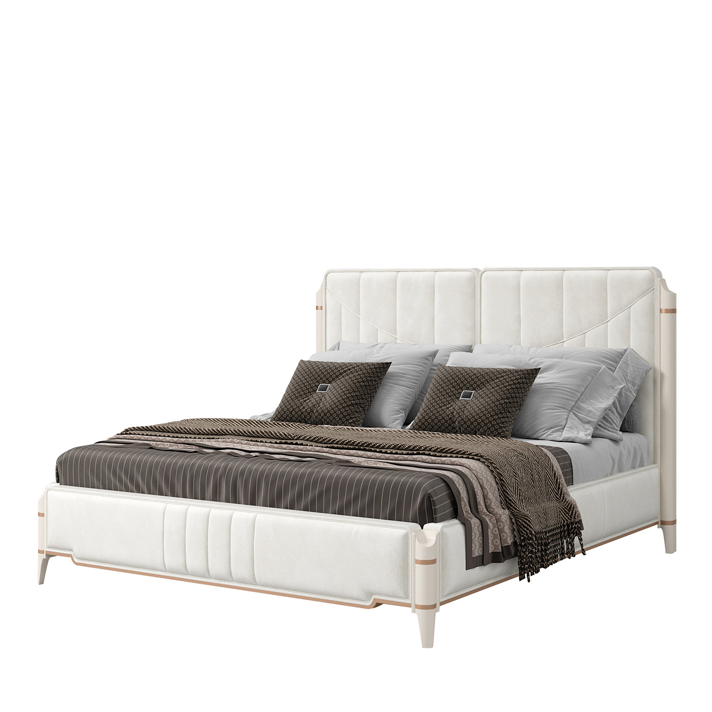 James Beige Double Bed - Main view