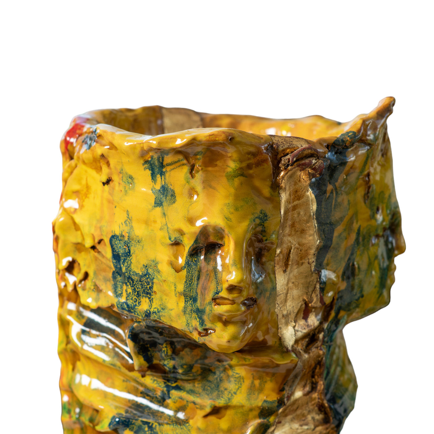 Visione Polychrome Ceramic Sculpture Vase  - Alternative view 3