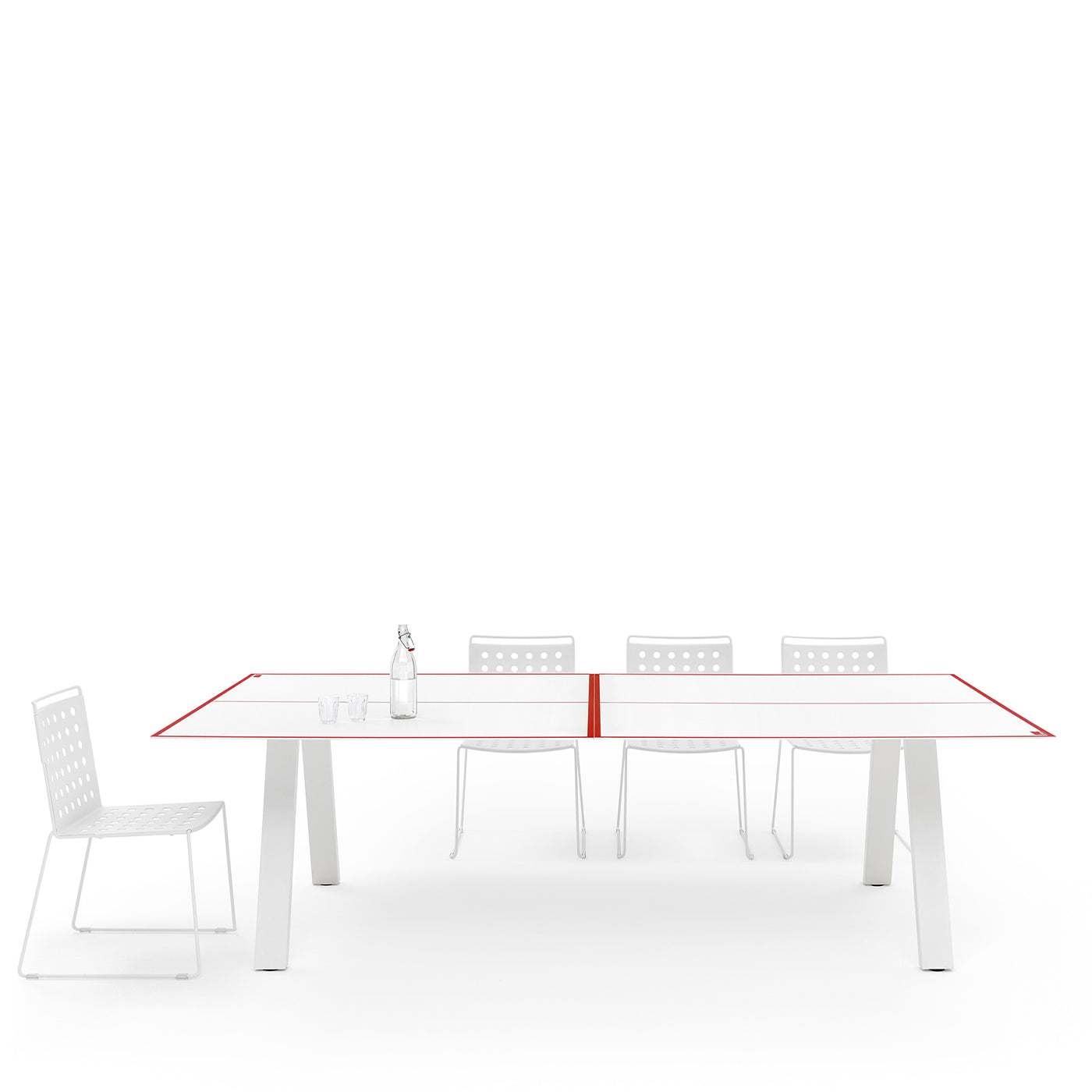Weißer Grasshopper Tischtennistisch für draußen von Basaglia + Rota Nodari - Alternative Ansicht 3