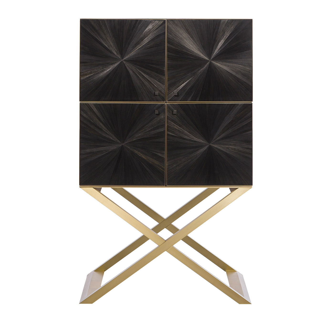 Club Cocktail Cabinet Black Straw Marquetry - Main view