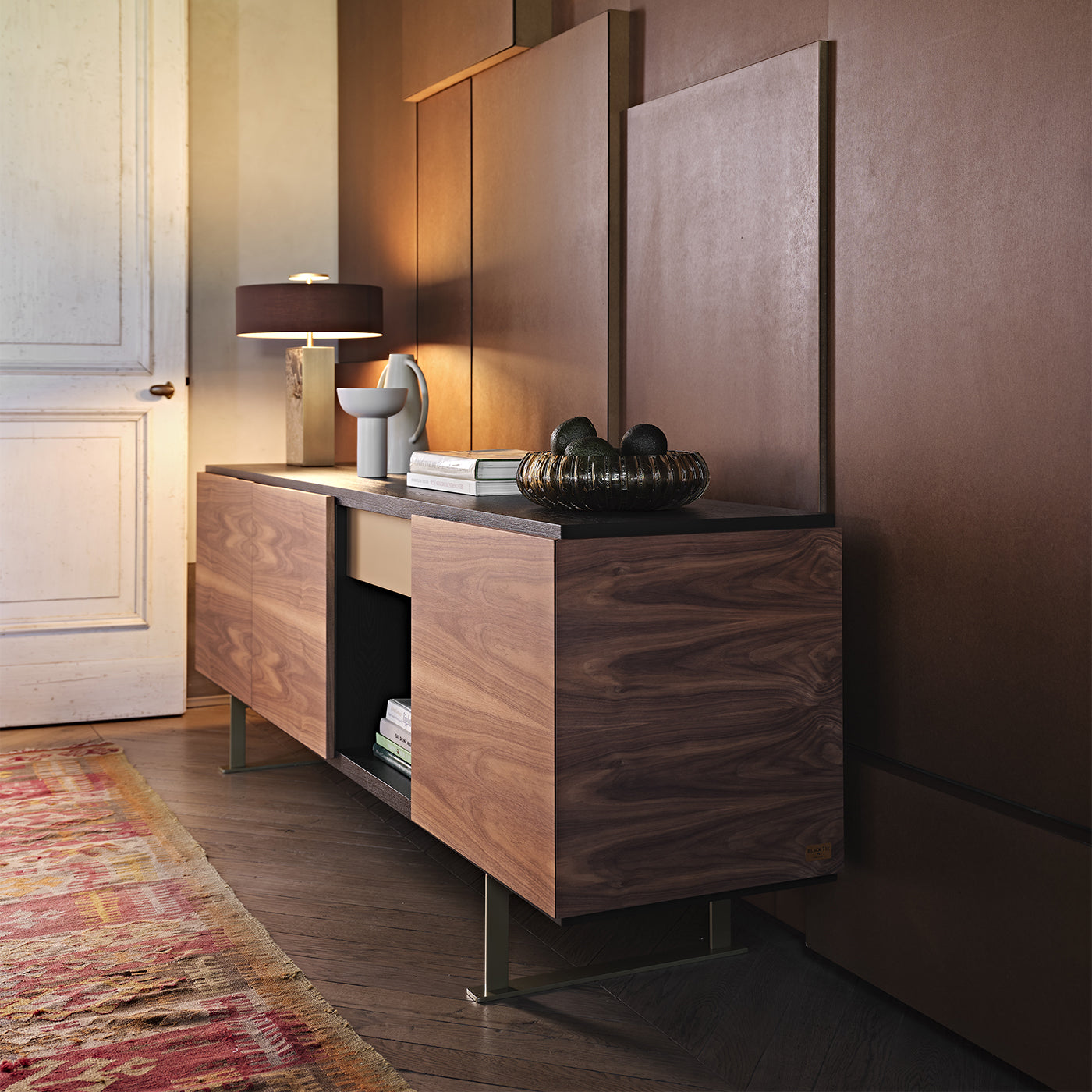 Sira Moka-Finished Ash & Canaletto Walnut Sideboard - Alternative view 3