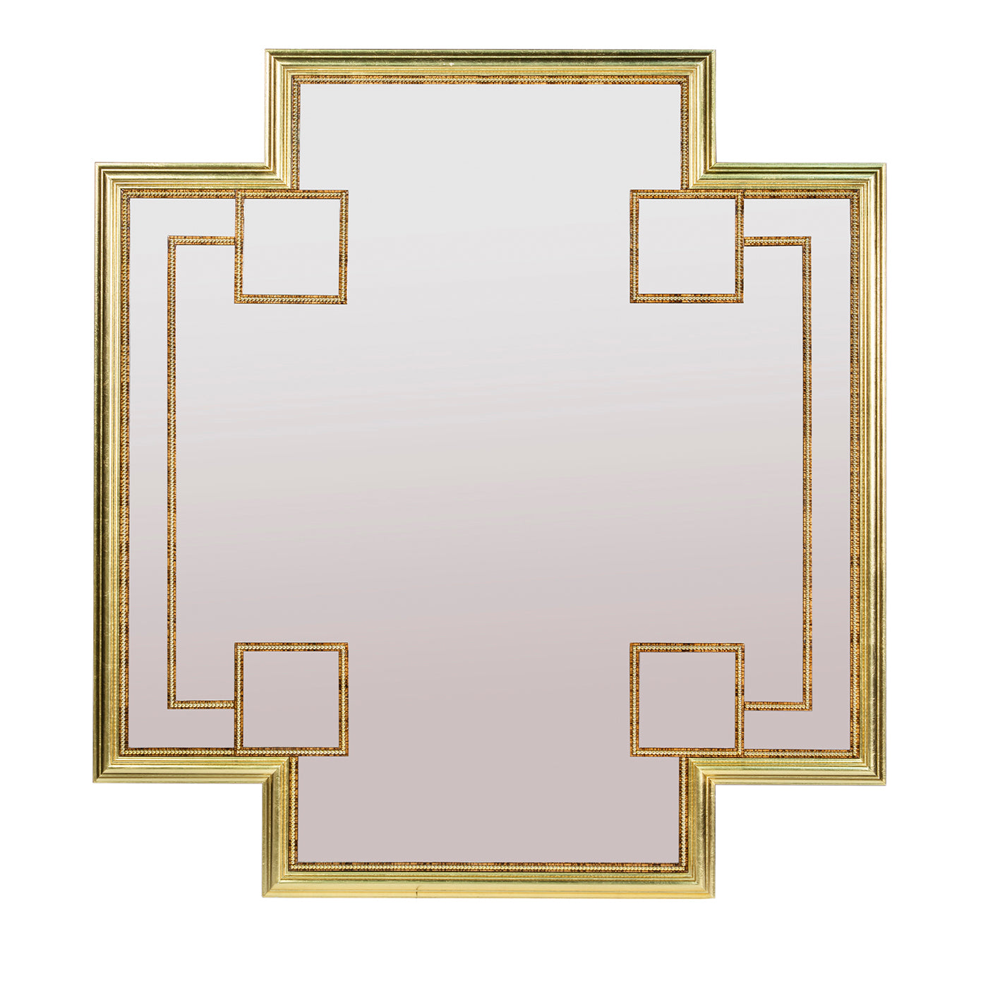 Miroir doré en forme de croix - Vue principale