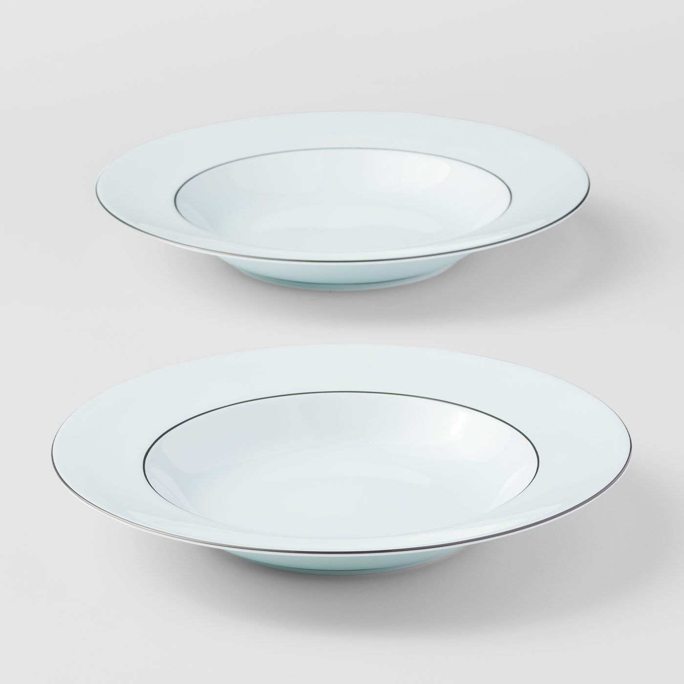 Celadon Set aus zwei Porzellan-Suppentellern - Alternative Ansicht 1