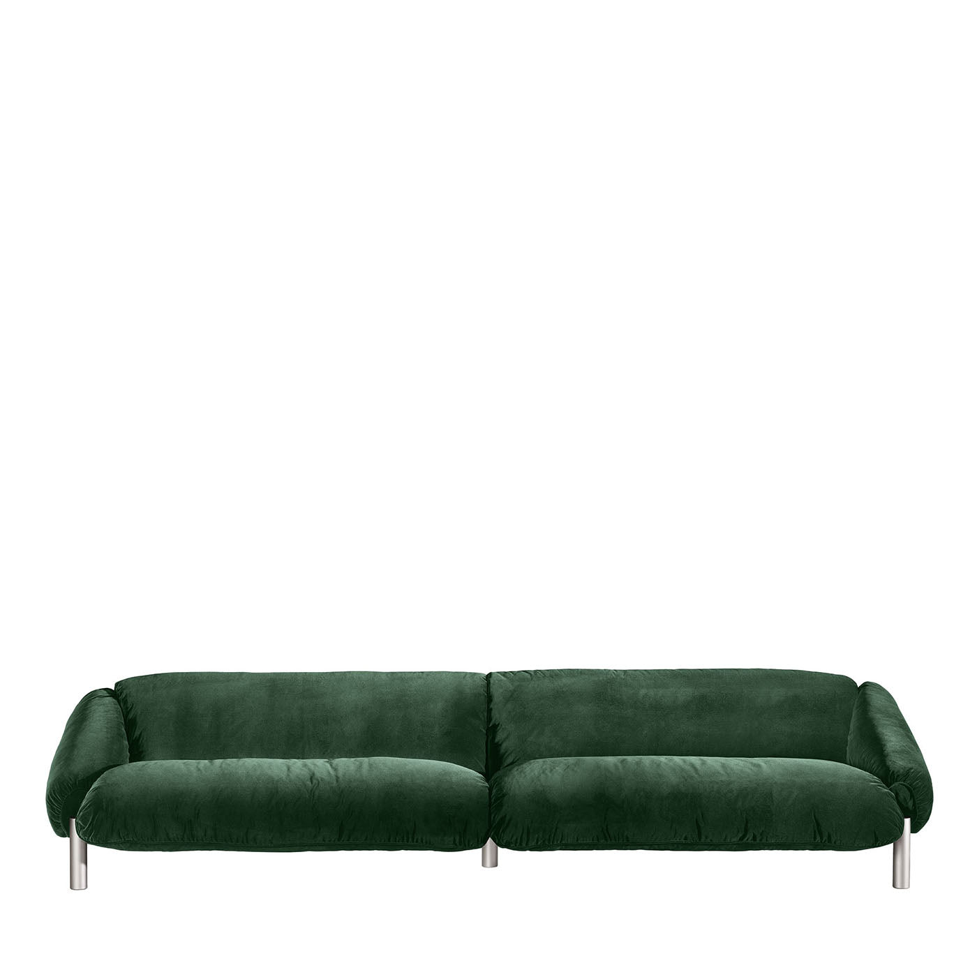 Flo 4-Seater Green Fabric Sofa by Lorenza Bozzoli - Main view