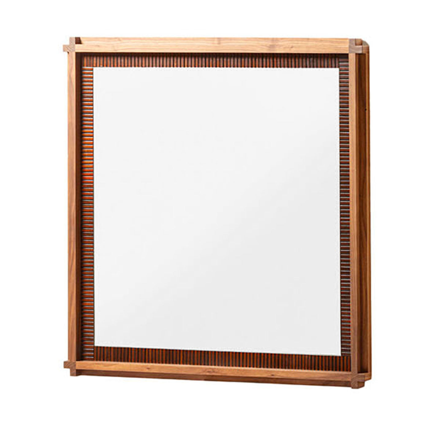 Structura Crisscross Brown Square Mirror (miroir carré brun)   - Vue principale