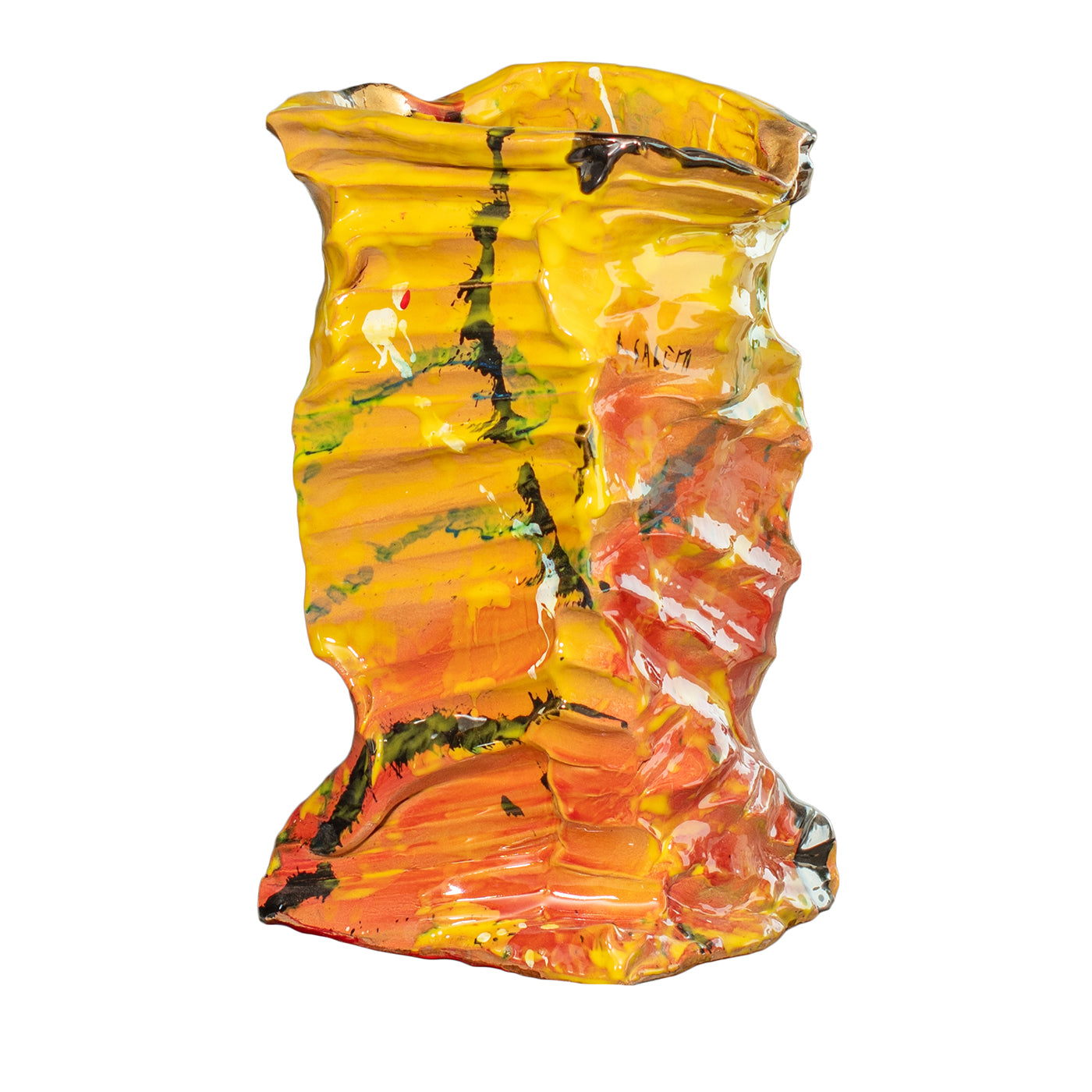 Fuoco Polychrome Ceramic Vase - Main view