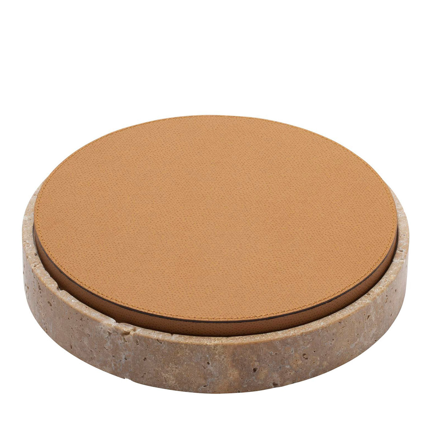 Boîte ronde en cuir et marbre Giza #8 - Vue principale