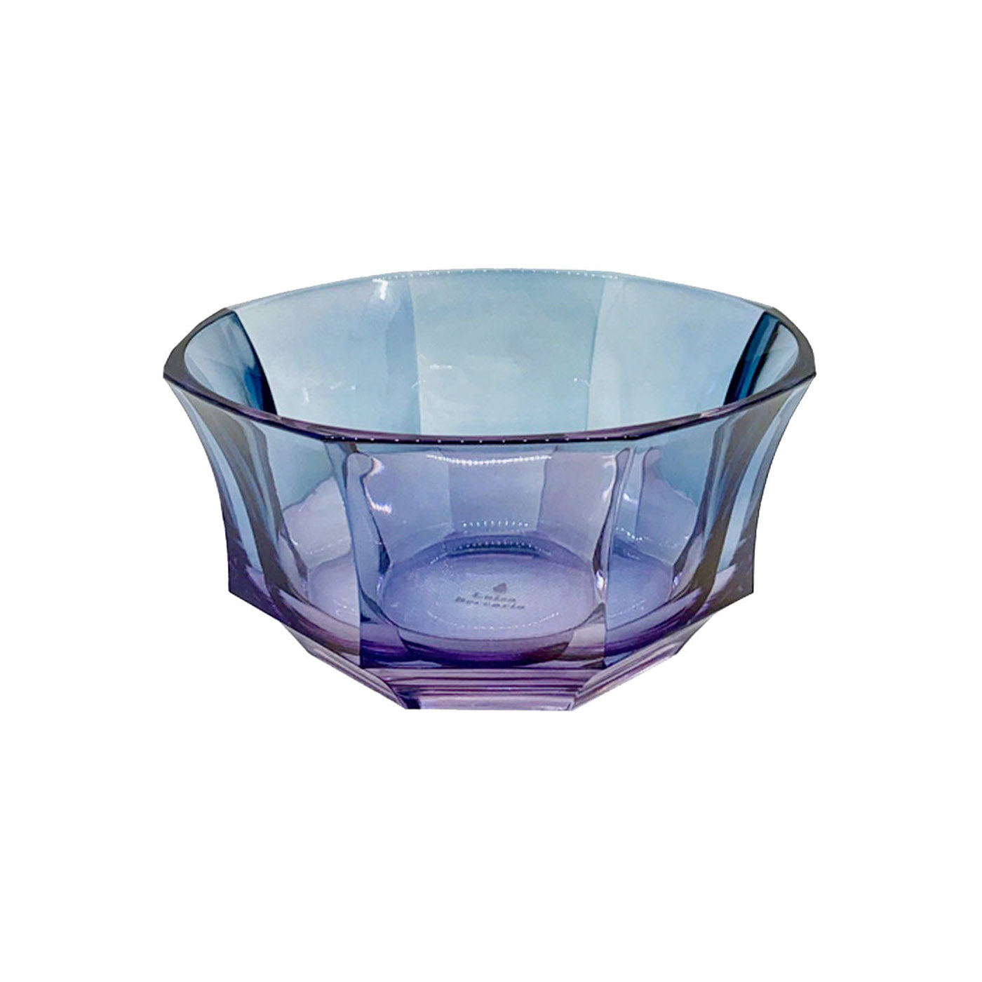 Faceted Purple-To-Blue Crystal Dessert Bowl - Alternative view 1