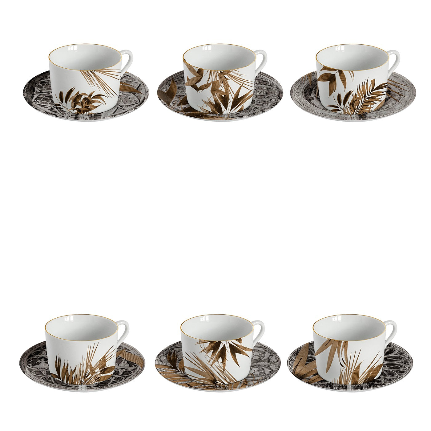 Il Duomo Che Non C'È Set Of 6 Porcelain Tea Cups - Main view