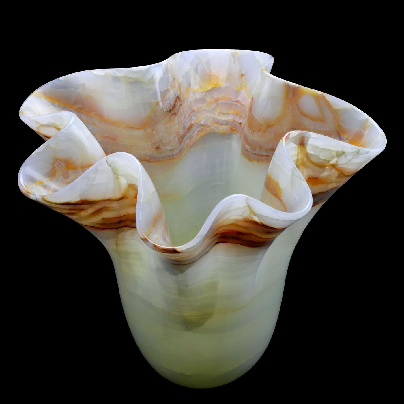 PV05 Vase sculptural en onyx blanc - Vue alternative 3