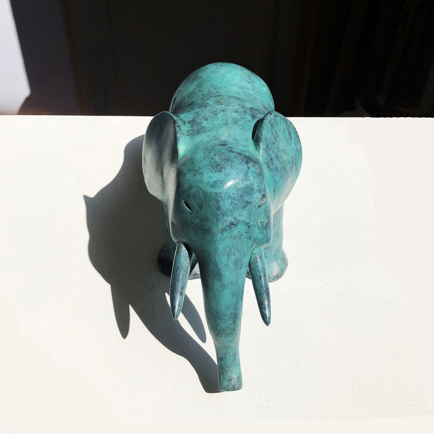 Sculpture en bronze de l'éléphant d'Afrique - Vue alternative 5