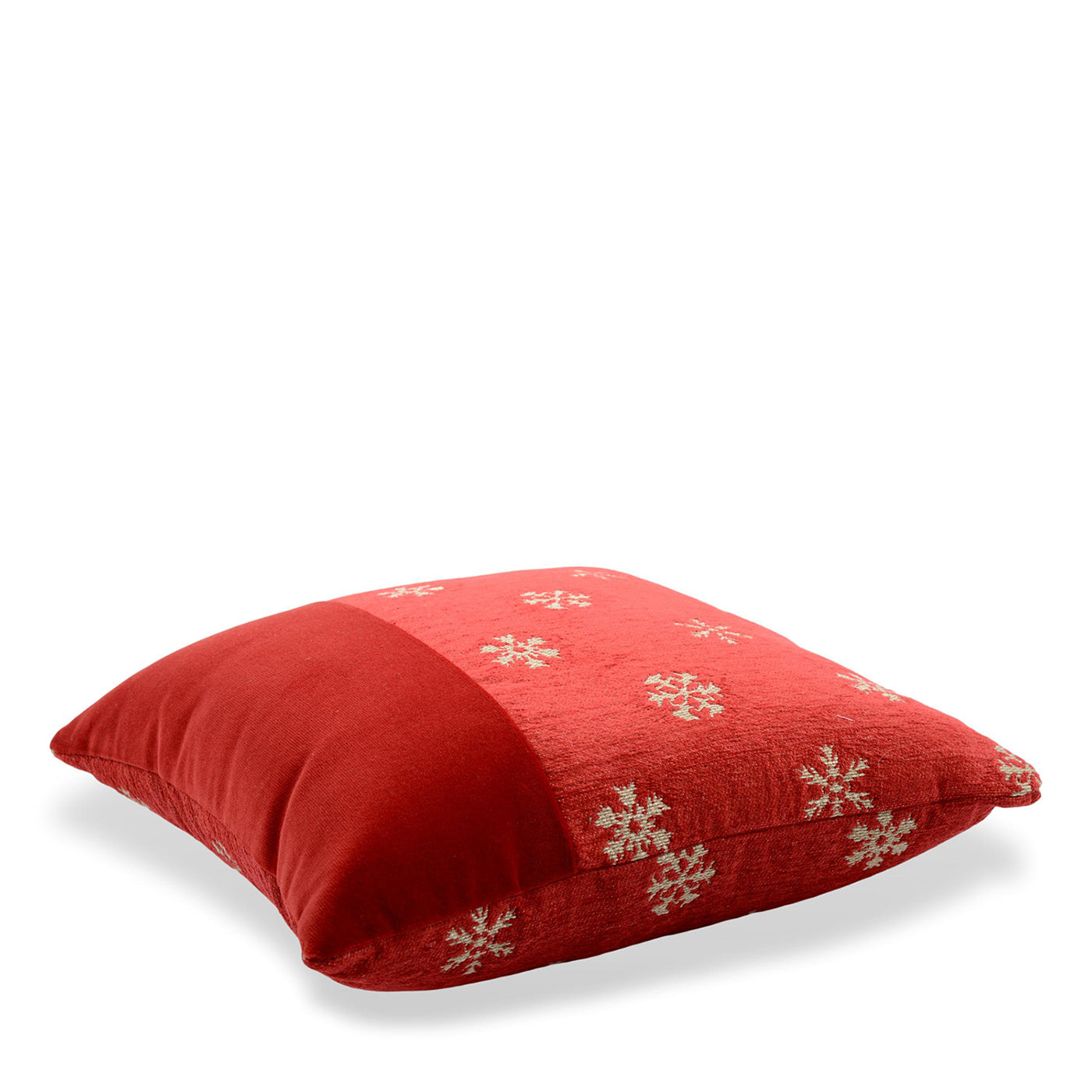 Streifen Torino06 Jacquard-Stoff Square Red Carrè Cushion - Alternative Ansicht 1