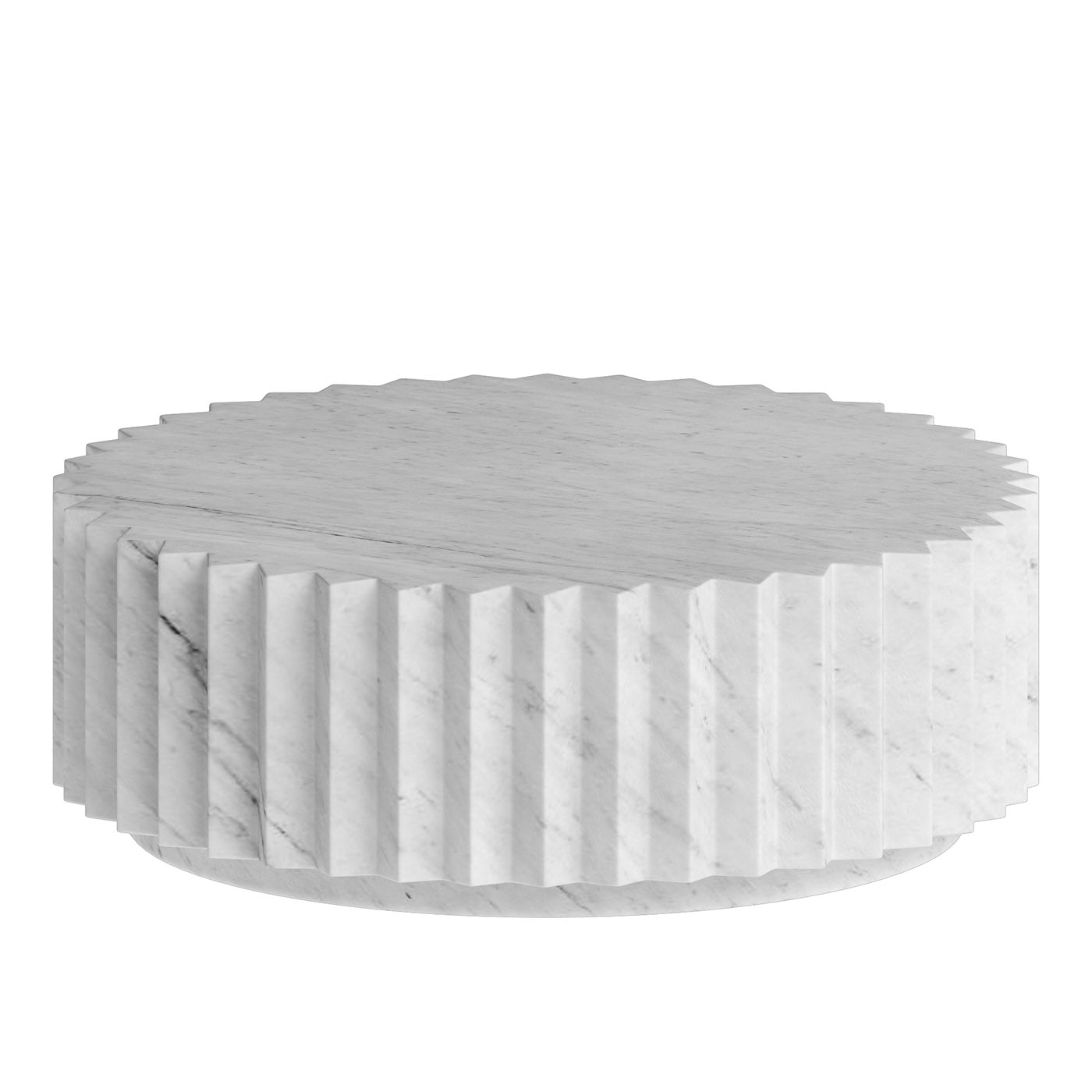 Doris Multifaceted In White Carrara Marble Coffee Table  - Alternative view 1