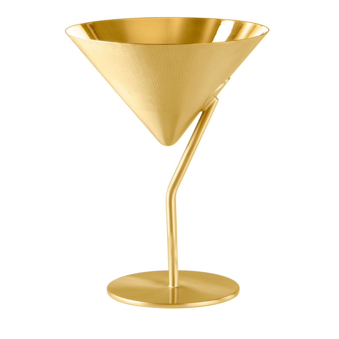 Velours 1 verre à martini plaqué or - Vue principale