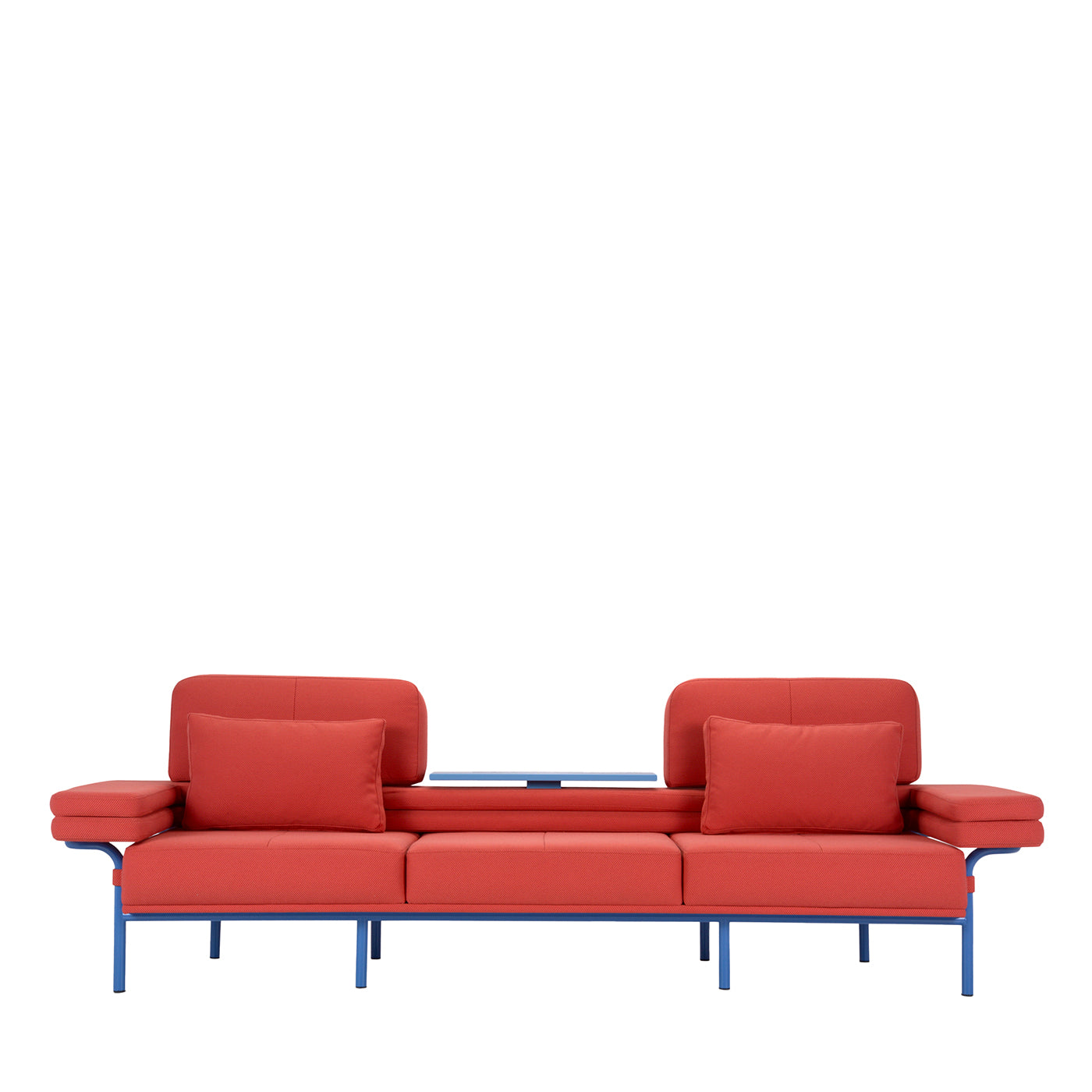 Leo 3-Seater Red & Blue Sofa with Top by Daria Zinovatnaya - Main view