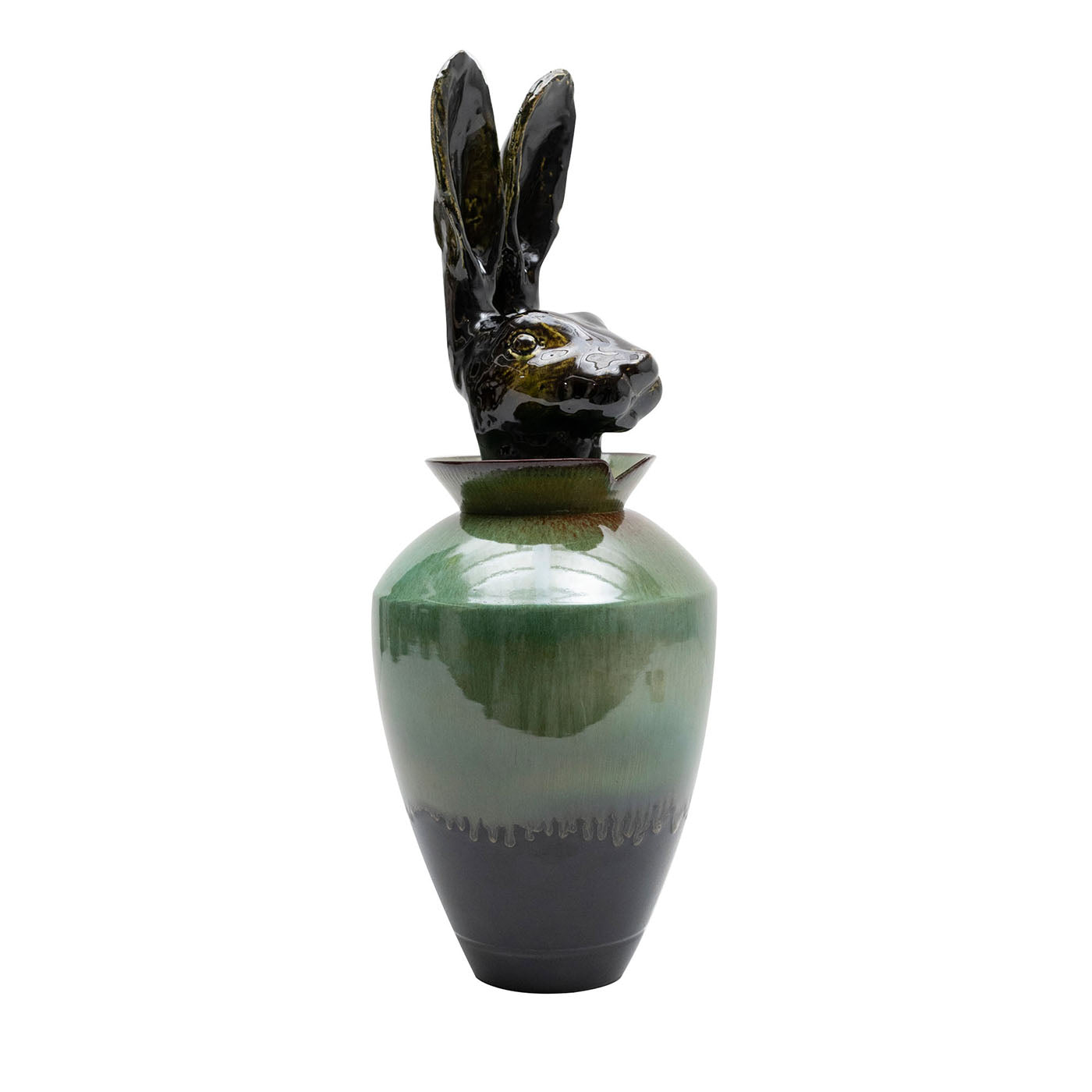 Canopo Lepre Black & Green Vase #3 - Main view