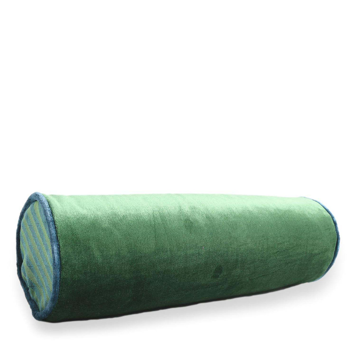 Coussin Rullo Emerald Roll en velours de soie - Vue alternative 1