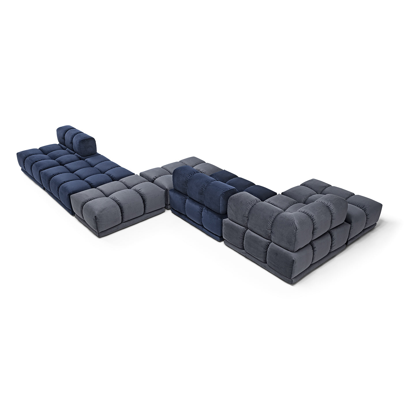 Sacai Modular Gray and Blue Sofa - Alternative view 3
