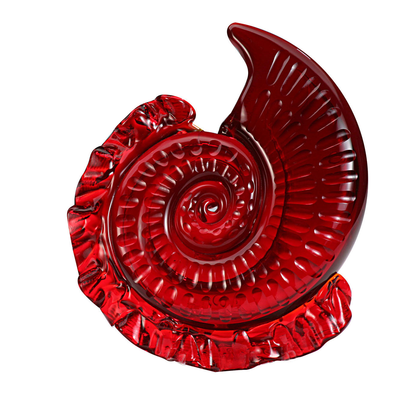 Escultura de amonita roja de Margherita Barbini - Vista principal