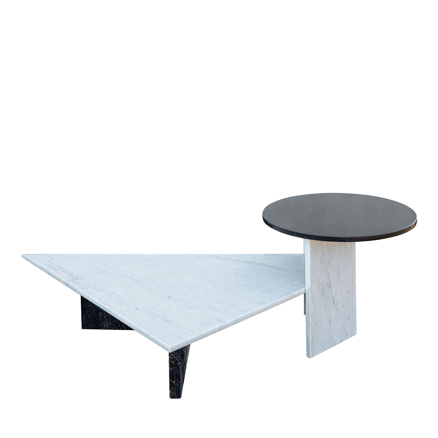 SST014 Tables basses en marbre de Carrare et Marquinia - Vue principale