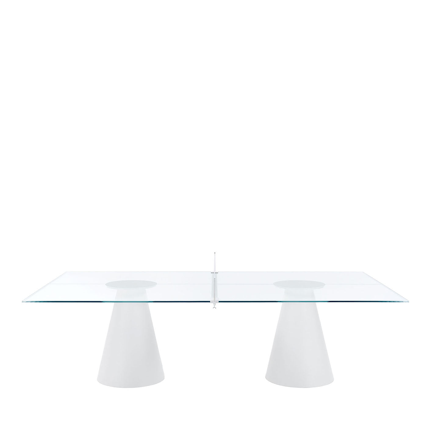 Dada Glas Weiß Ping Pong Tisch - Hauptansicht