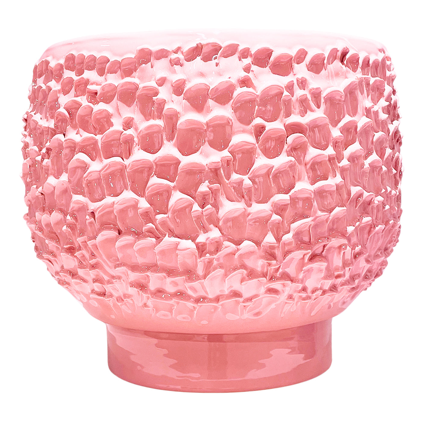 Onda Series Shiny Powder Pink Ceramic Centerpiece - Alternative view 2