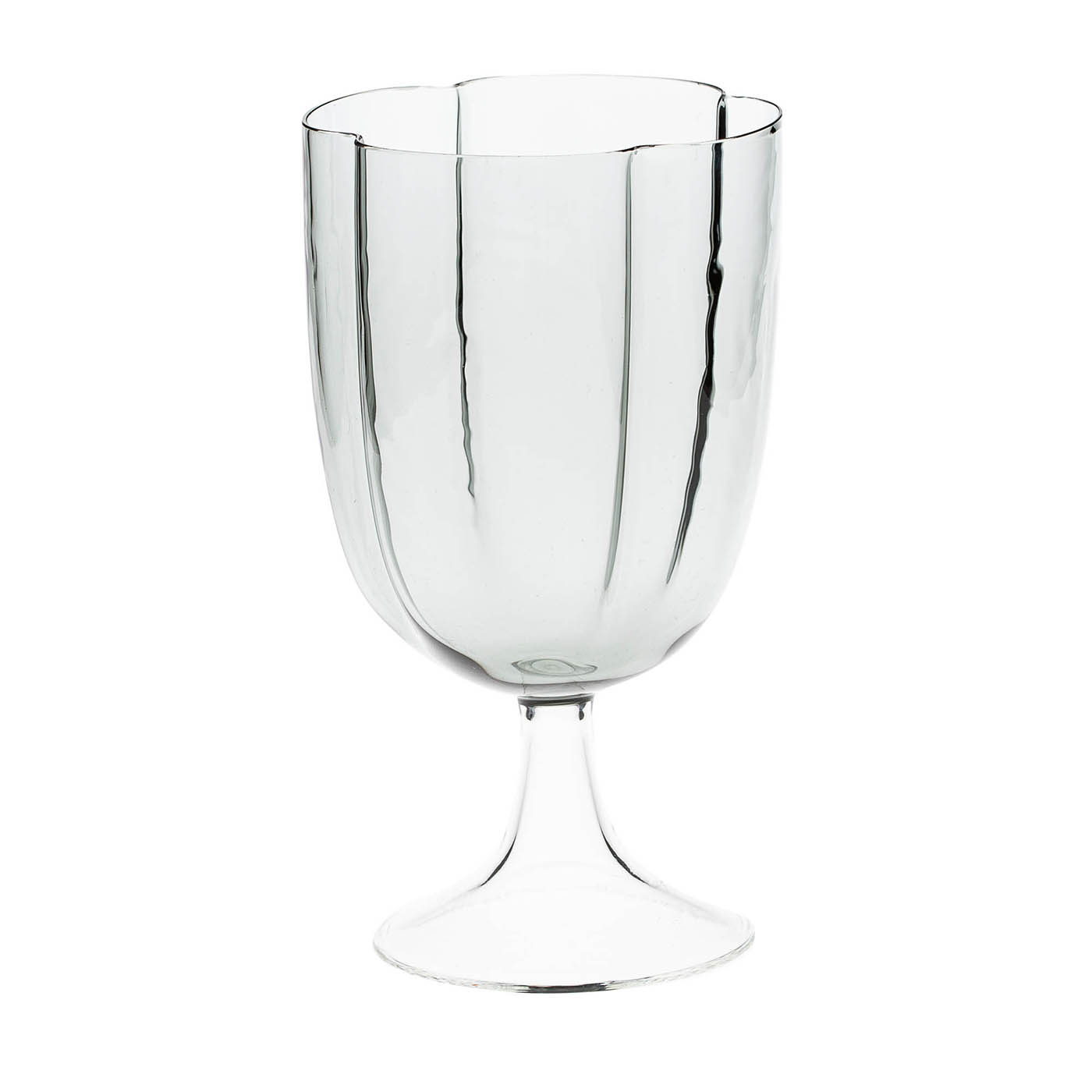 Set Of 4 Gray Petal Wine Glasses - Main view