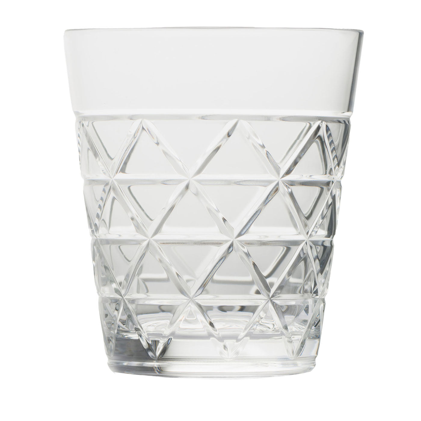 Traingles Crystal Water Glass - Main view