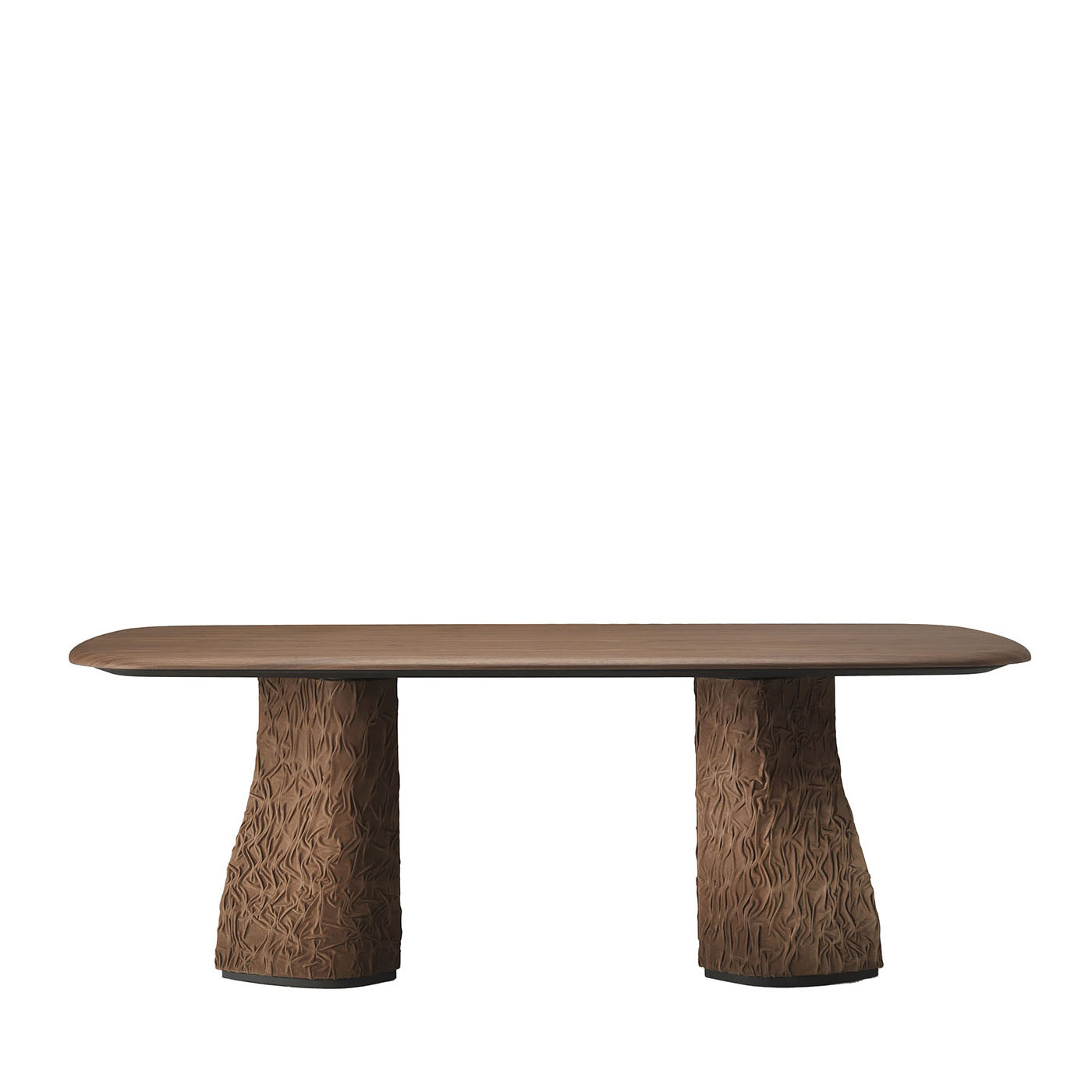 Corte Leather & Canaletto Walnut Dining Table - Main view